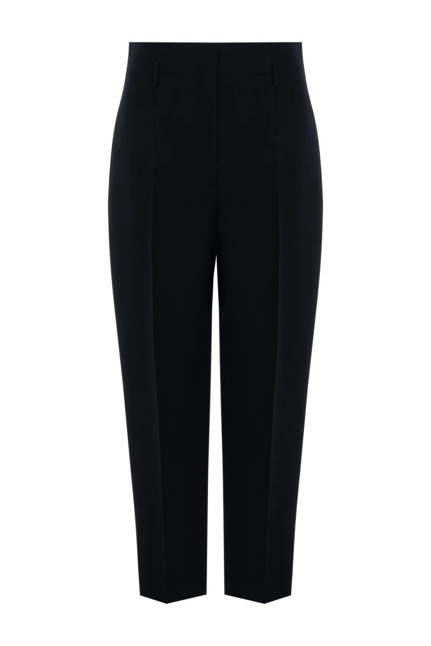 Dior woman women's black wool and silk trousers купить с ценами и фото 176346 - photo 1