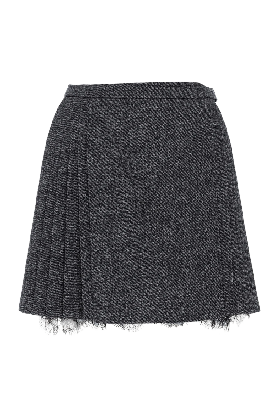 Dior woman gray wool mini skirt купить с ценами и фото 176347 - photo 1