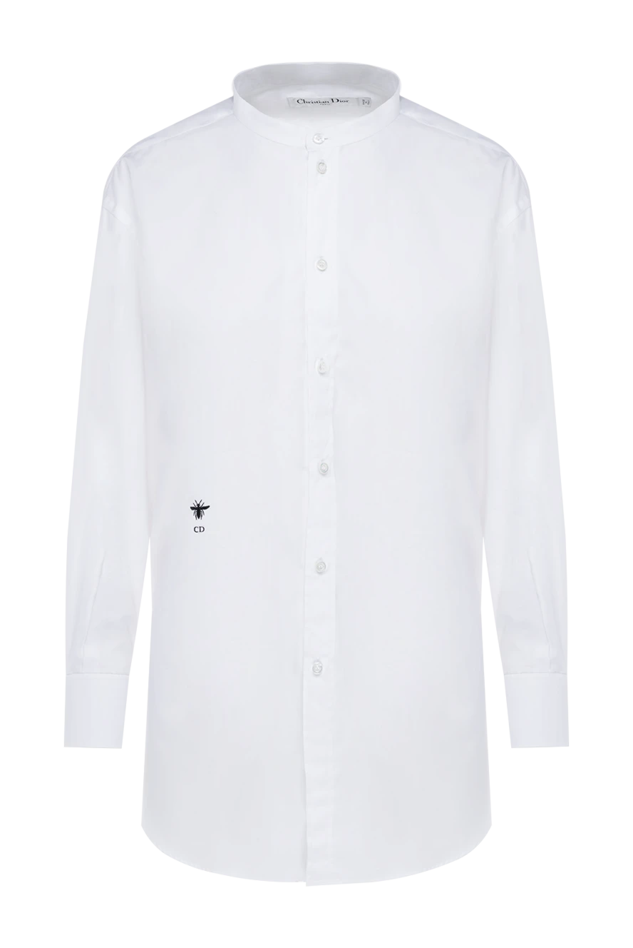 Dior woman women's white cotton shirt купить с ценами и фото 176348 - photo 1