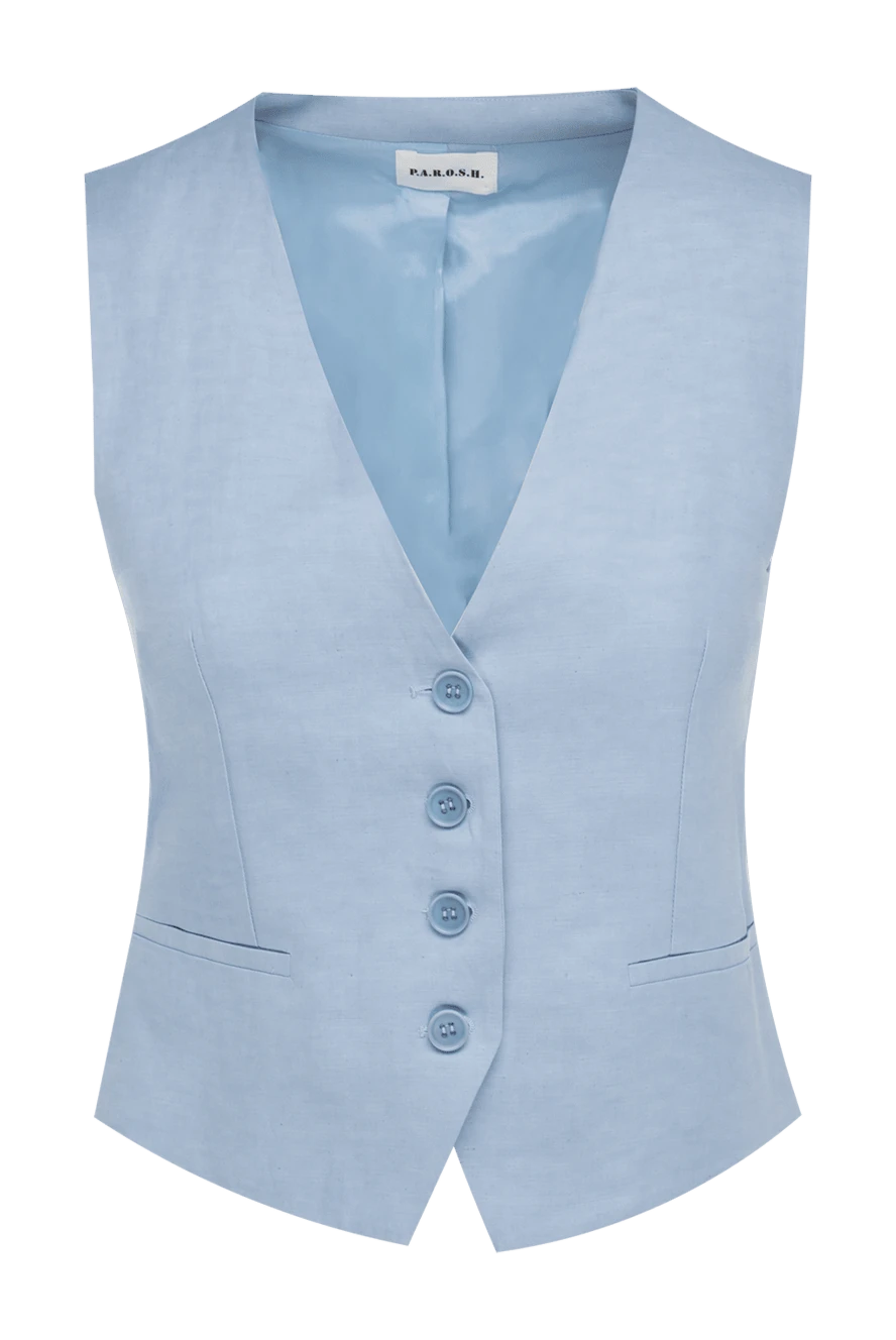 P.A.R.O.S.H. woman women's vest made of viscose and lyocell blue купить с ценами и фото 176388 - photo 1