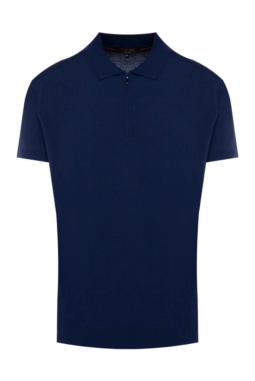 Loro Piana man men's blue wool polo купить с ценами и фото 176418 - photo 1