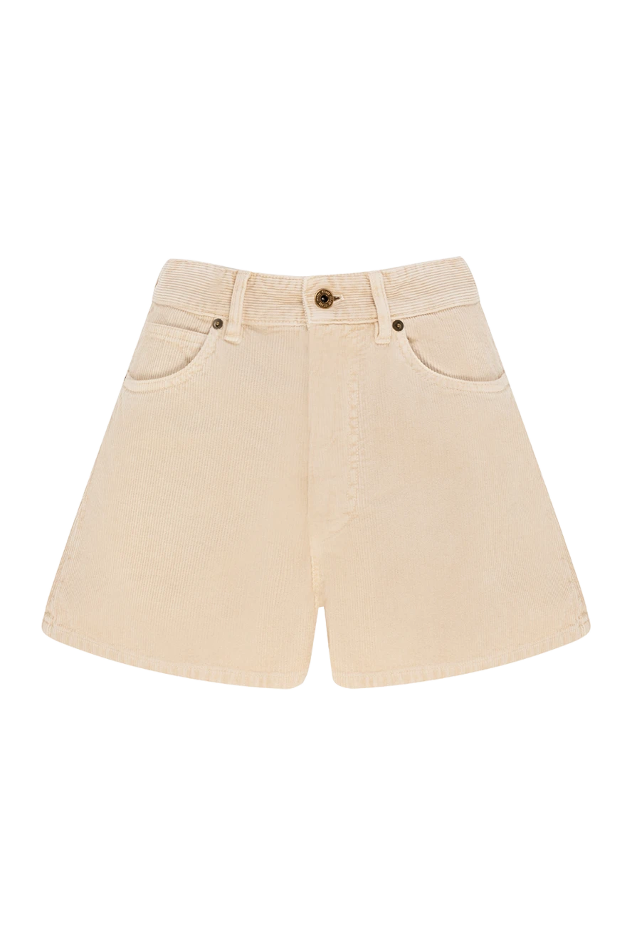 Miu Miu woman cotton shorts for women, beige купить с ценами и фото 176448 - photo 1