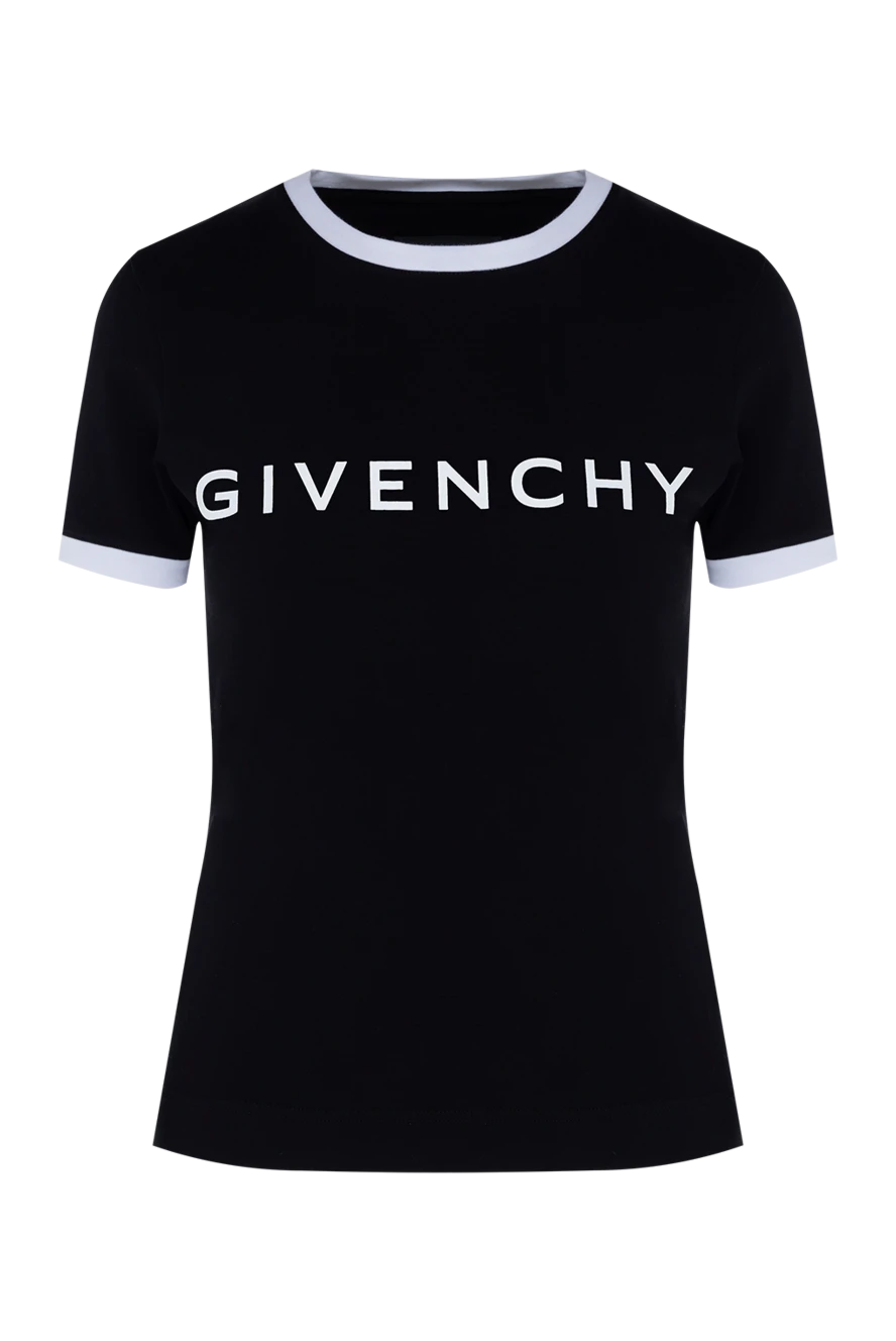 Givenchy woman women's black cotton and elastane t-shirt купить с ценами и фото 176455 - photo 1