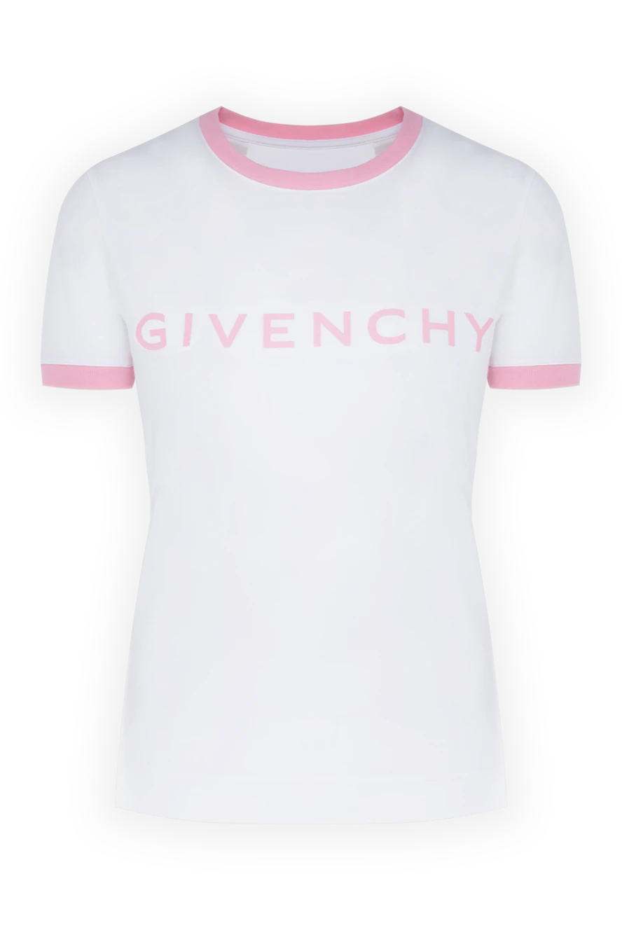 Givenchy Әйелдер әйелдерге арналған ақ мақтадан және эластаннан жасалған футболка купить с ценами и фото 176457 - фото 1