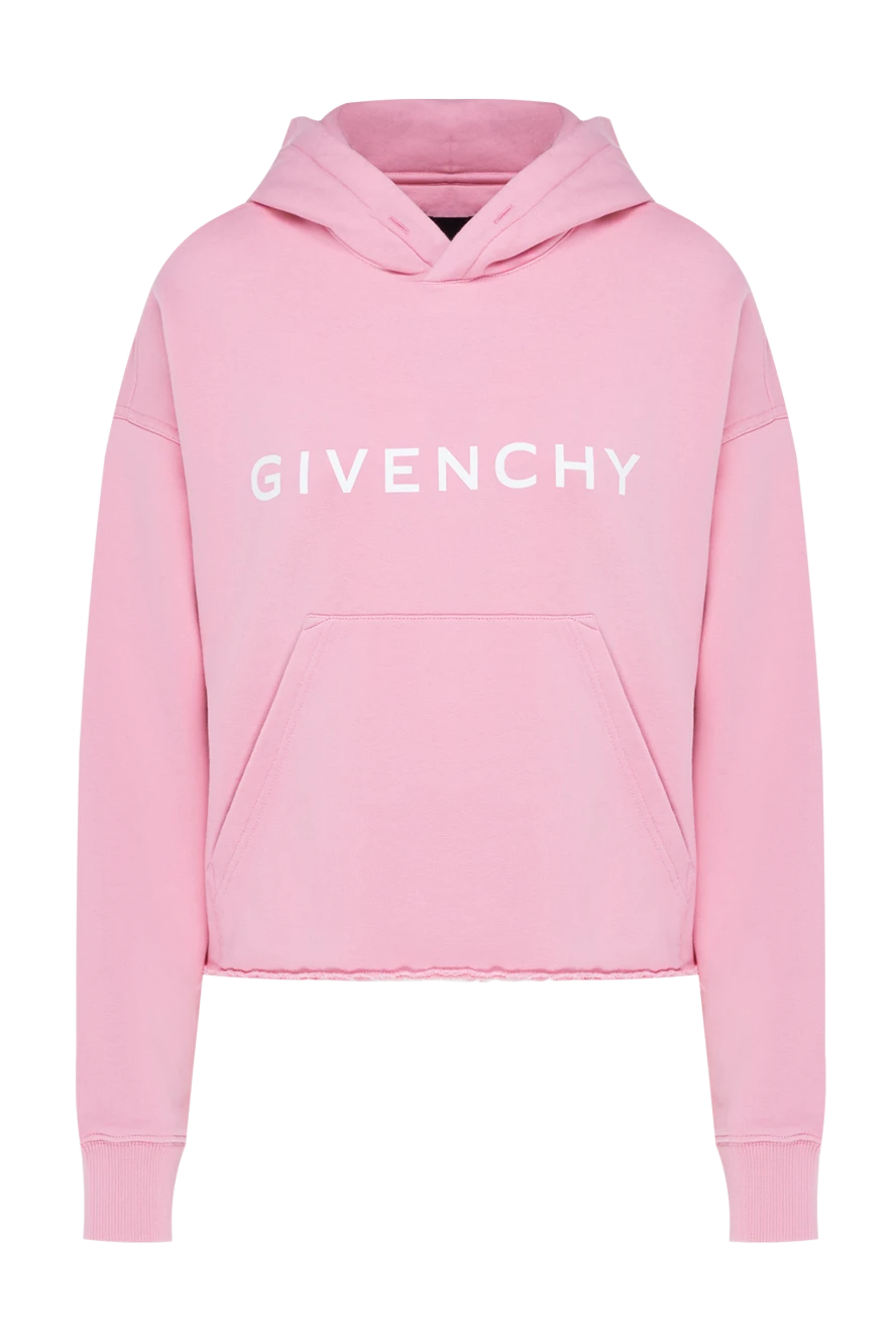 Givenchy woman cotton hoodie for women pink купить с ценами и фото 176460 - photo 1