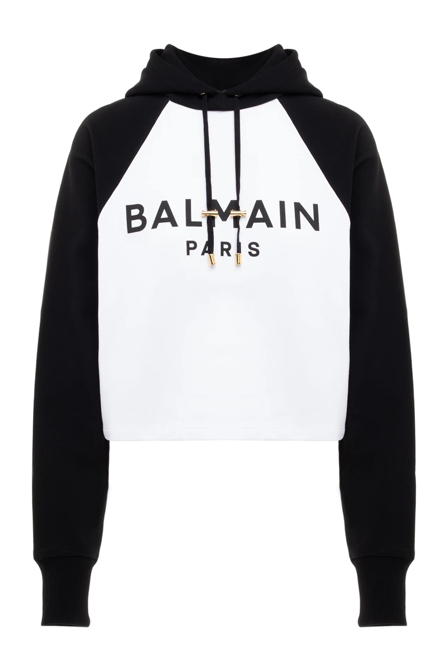 Balmain woman cotton hoodie for women white купить с ценами и фото 176470 - photo 1