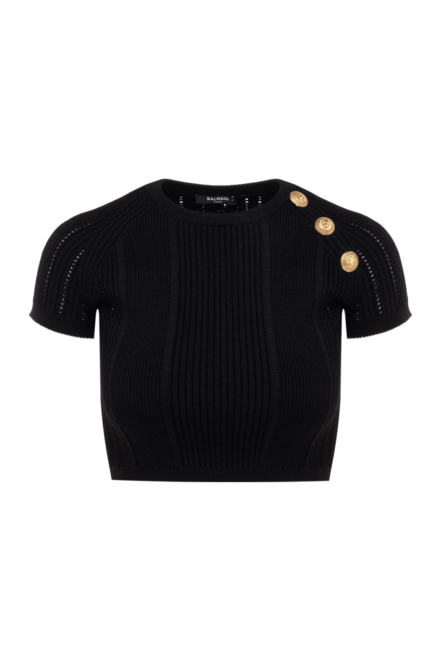 Balmain woman women's black top купить с ценами и фото 176472 - photo 1