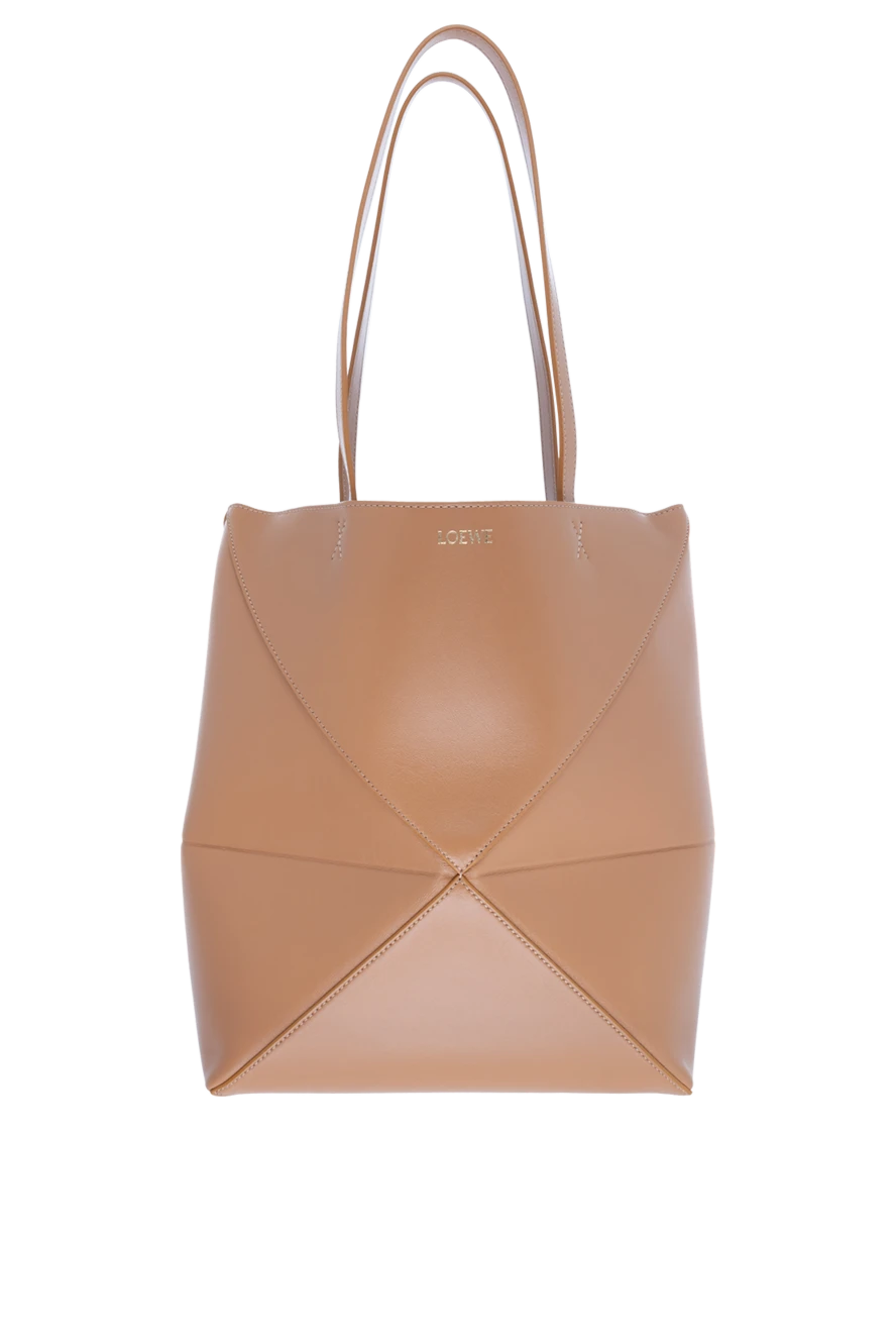 Loewe woman women's leather casual bag, beige купить с ценами и фото 176507 - photo 1