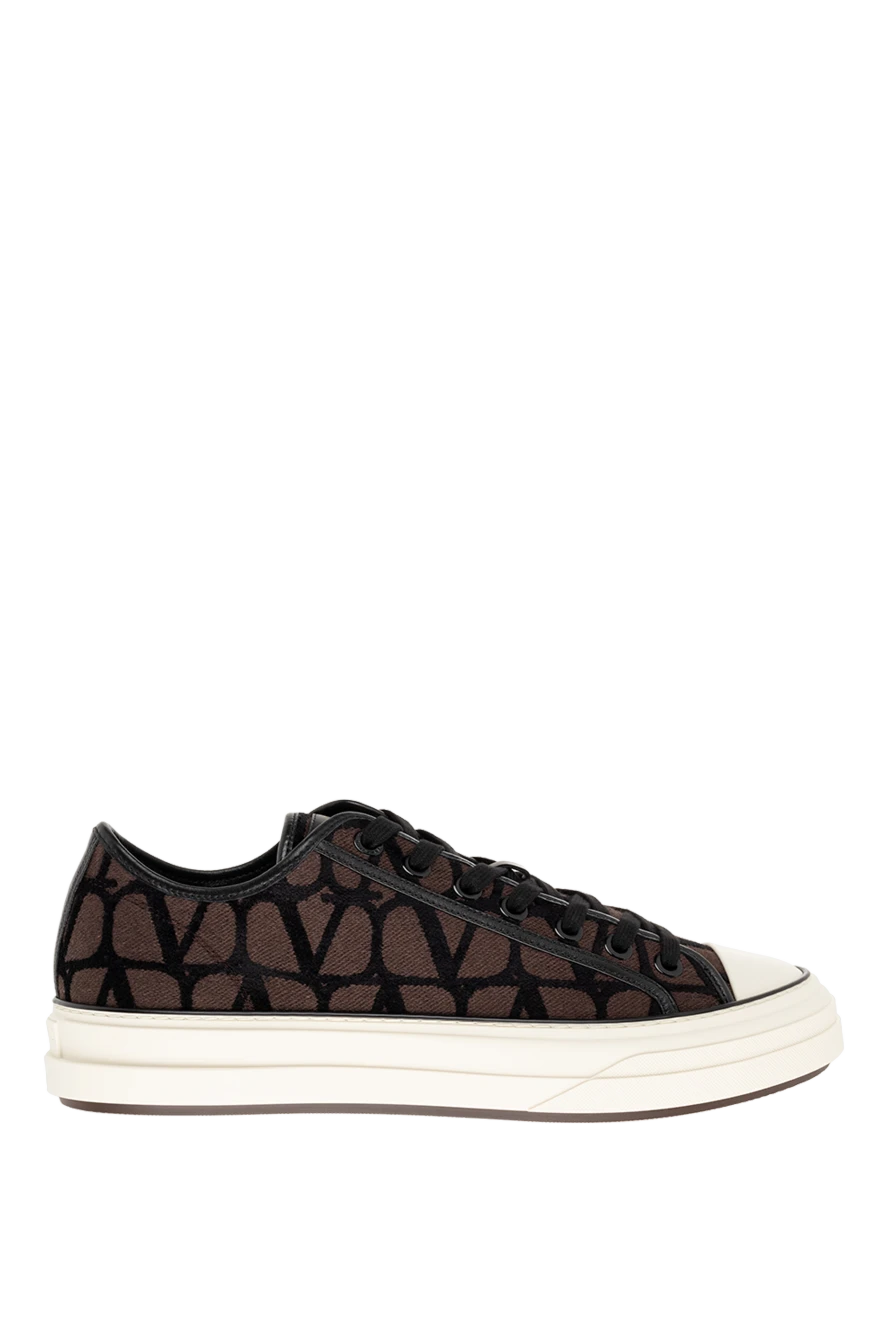 Valentino man textile sneakers for men, brown купить с ценами и фото 176512 - photo 1