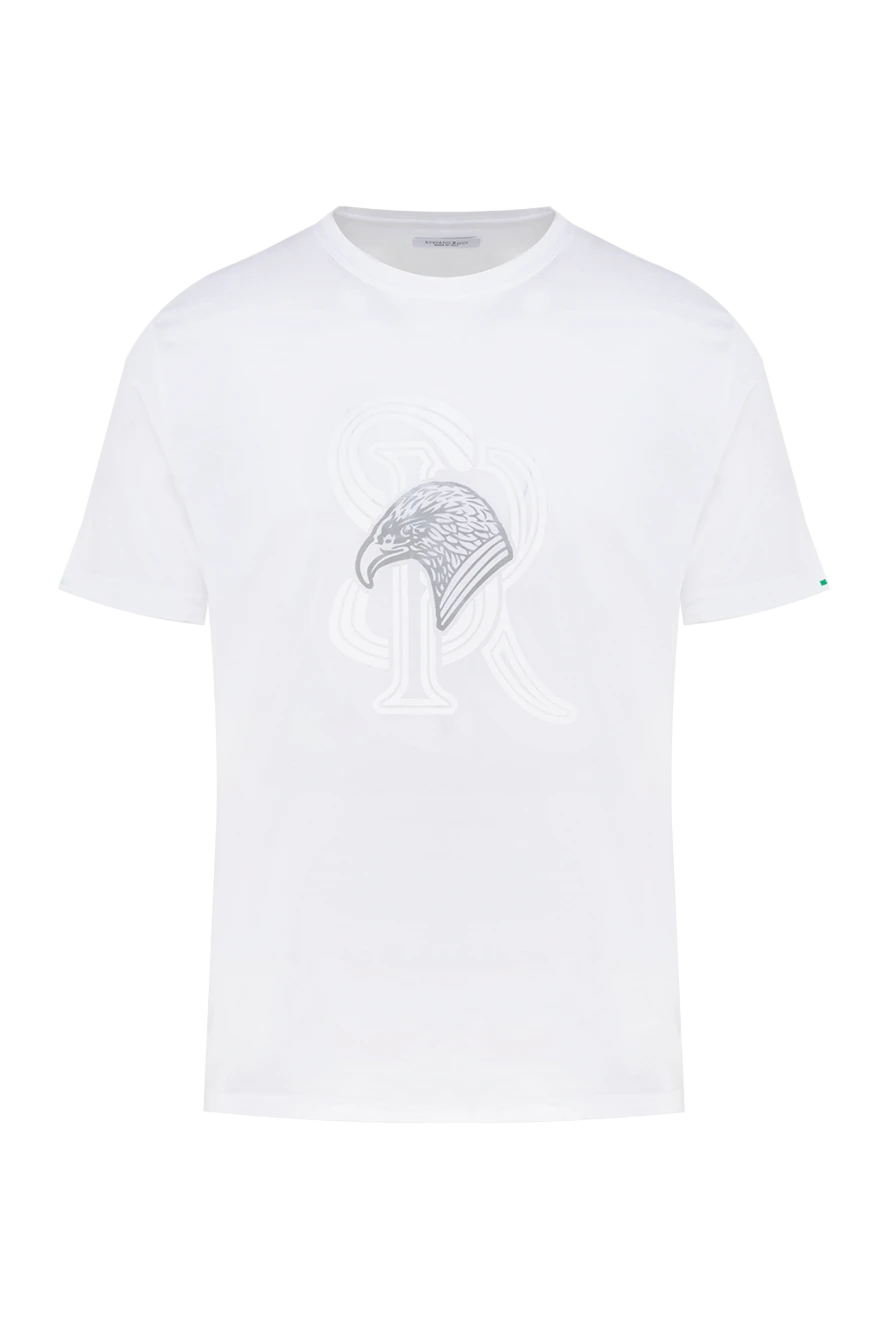 Stefano Ricci ерлерге арналған ақ матадан жасалған футболка 176529 - фото 1