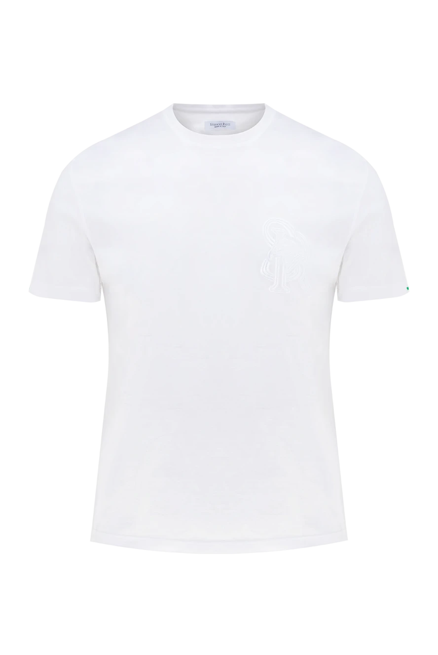 Stefano Ricci men's white cotton t-shirt 176531 - photo 1