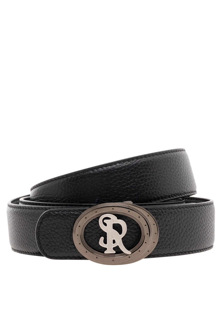 Stefano Ricci ремень из кожи мужской черный 176553 - фото 1