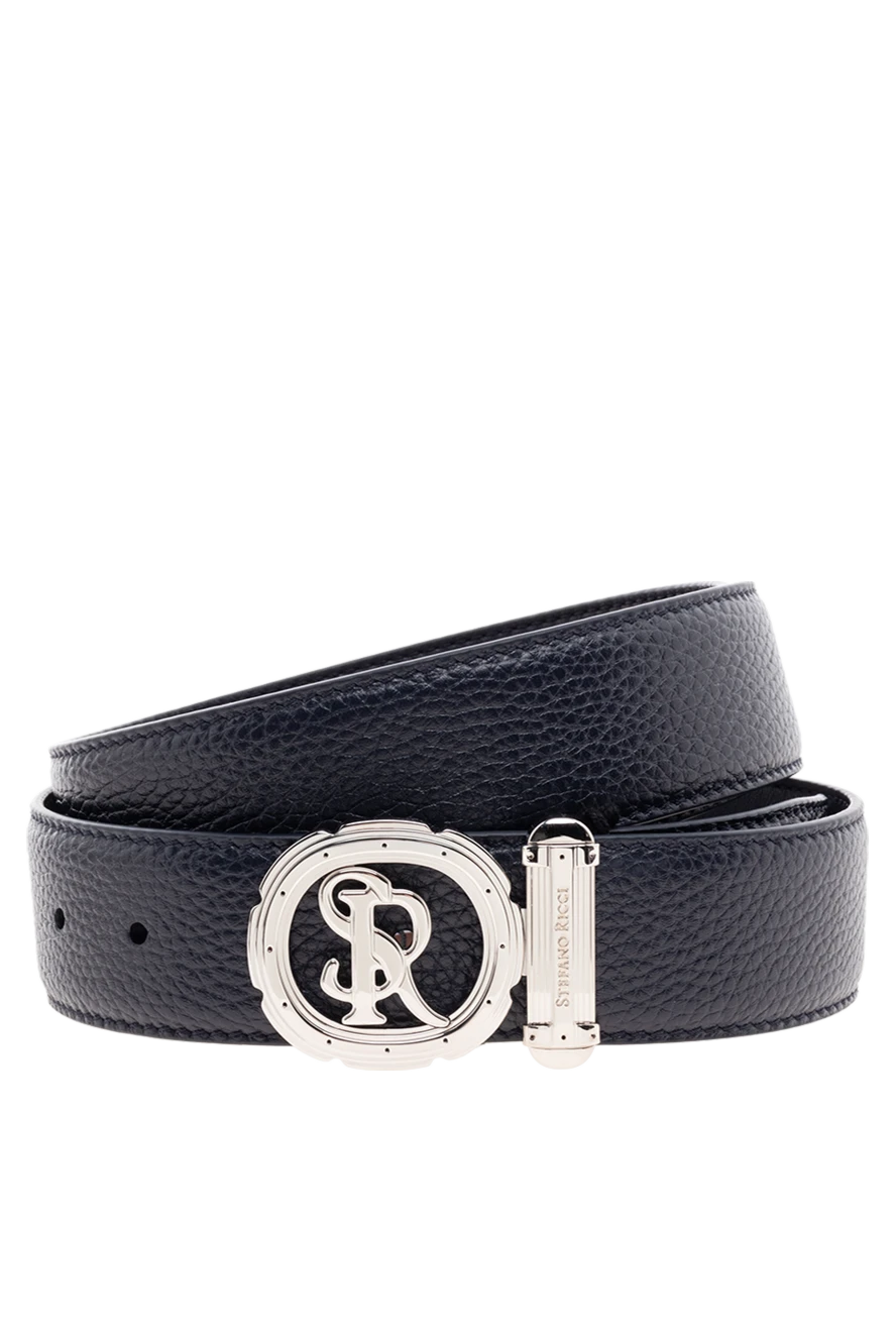 Stefano Ricci ремень из кожи мужской синий 176557 - фото 1