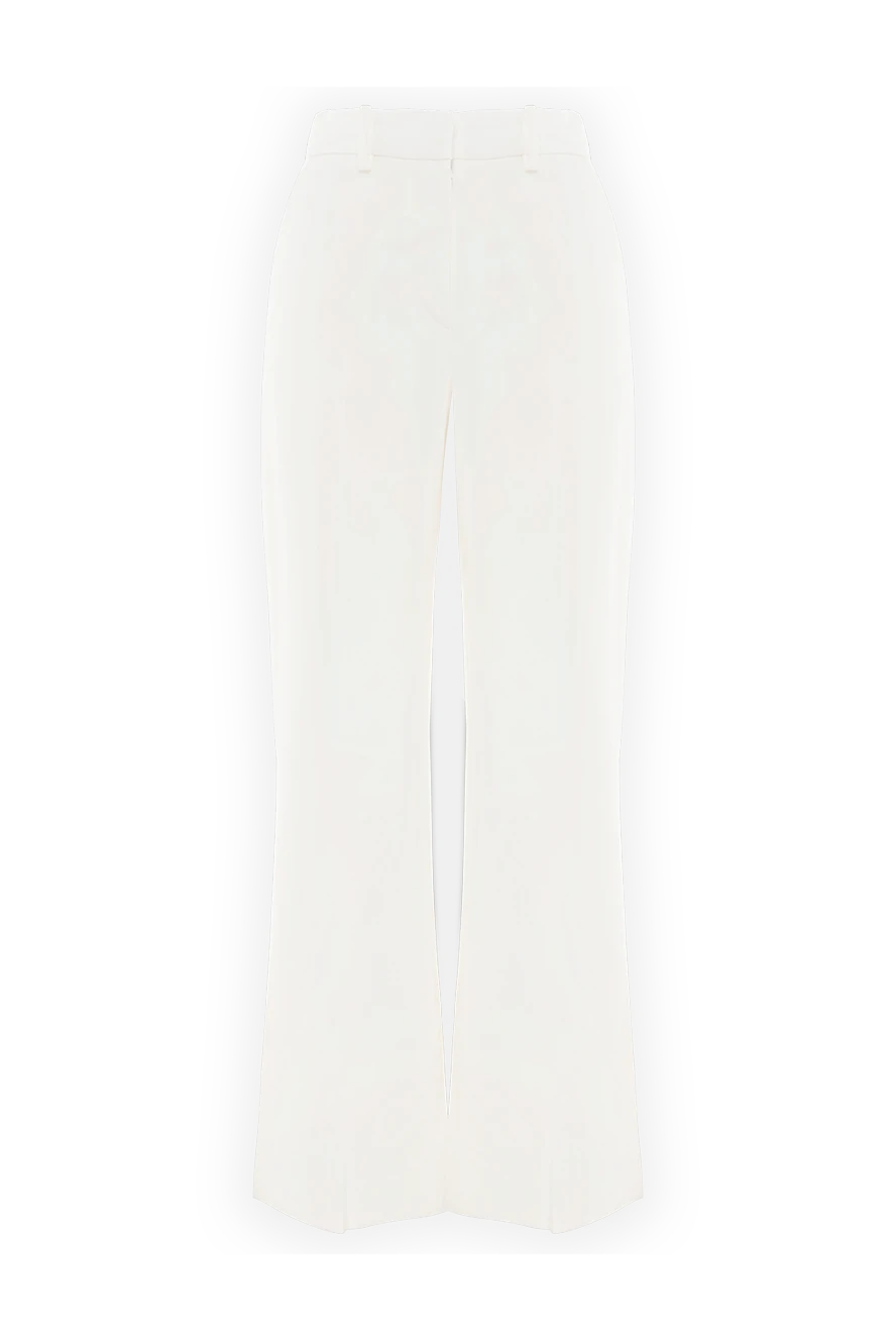 Balmain woman women's white viscose and elastane trousers купить с ценами и фото 176578 - photo 1