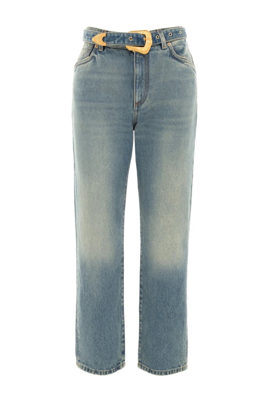 Balmain woman cotton jeans for women blue купить с ценами и фото 176586 - photo 1