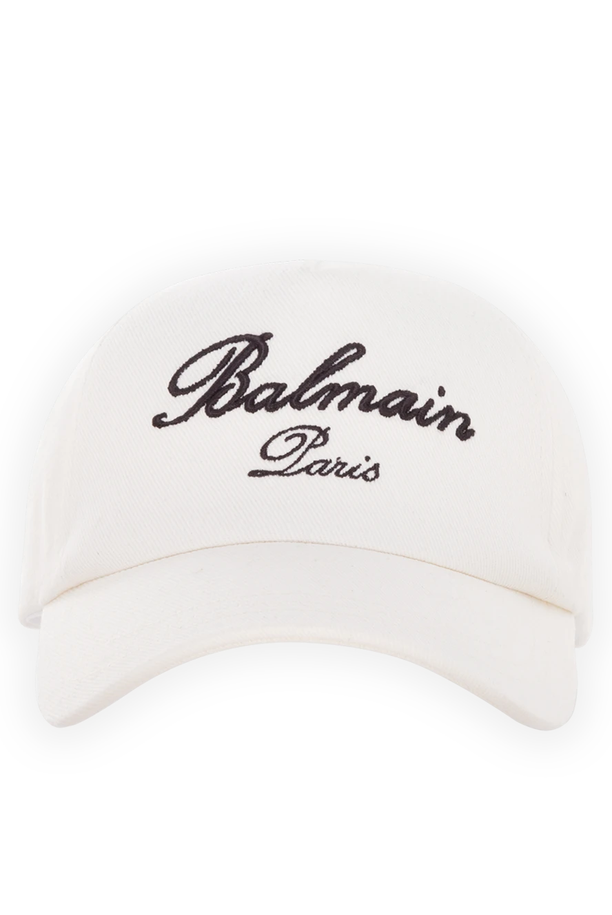 Balmain woman women's white cotton cap купить с ценами и фото 176606 - photo 1