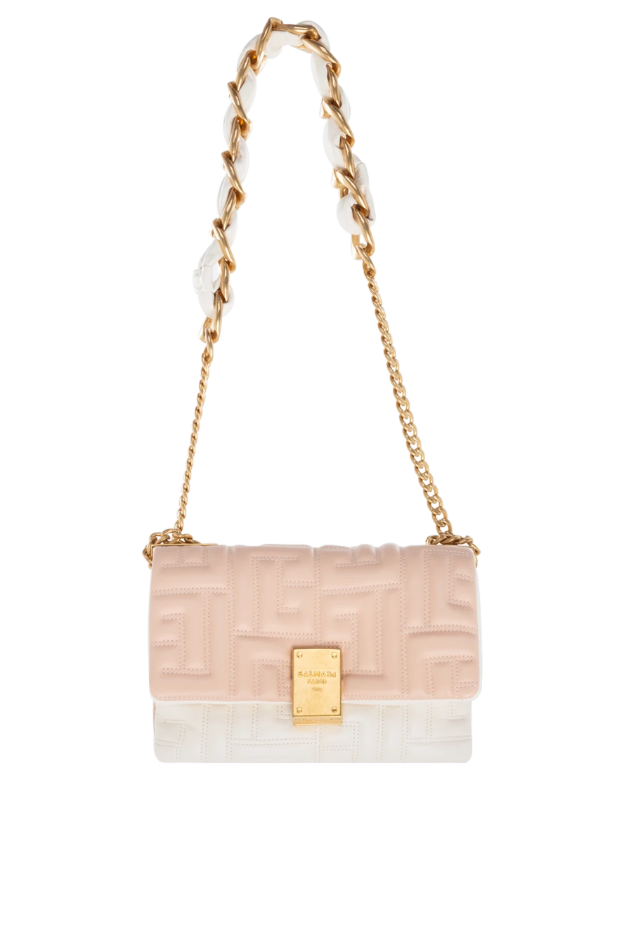 Balmain woman women's leather bag, beige купить с ценами и фото 176607 - photo 1