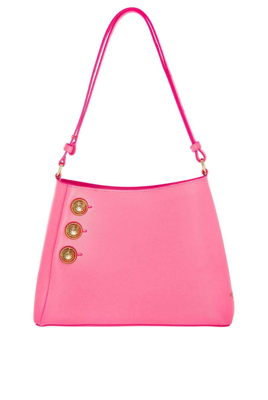 Balmain woman women's leather bag pink купить с ценами и фото 176608 - photo 1