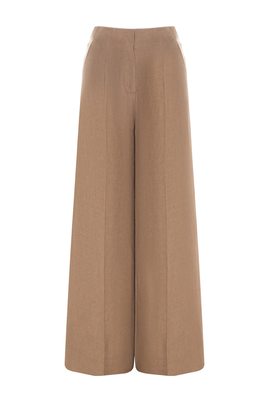 Peserico әйелдердің қоңыр зығыр шалбары 176677 - фото 1