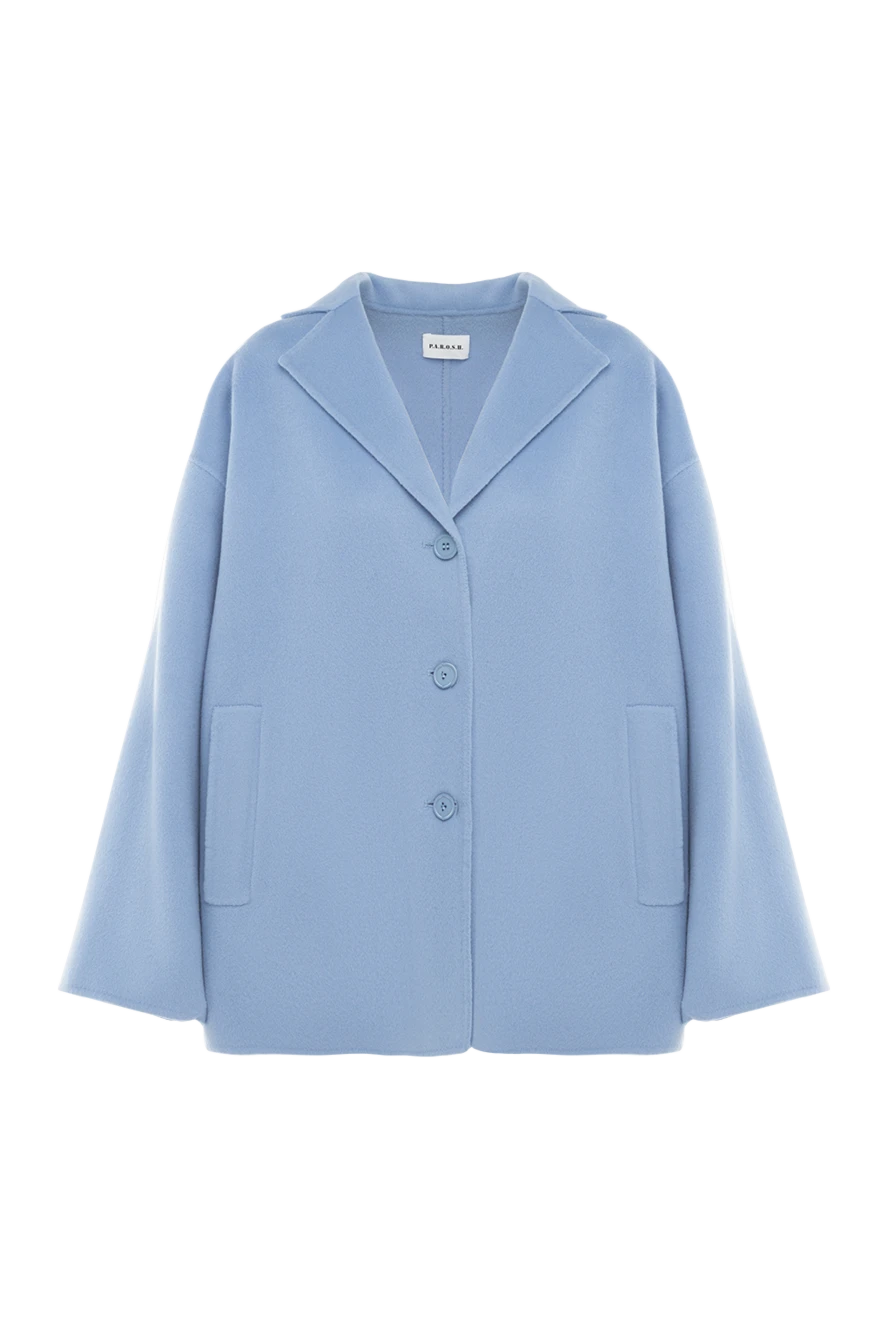 P.A.R.O.S.H. woman women's wool and cashmere jacket blue купить с ценами и фото 176722 - photo 1