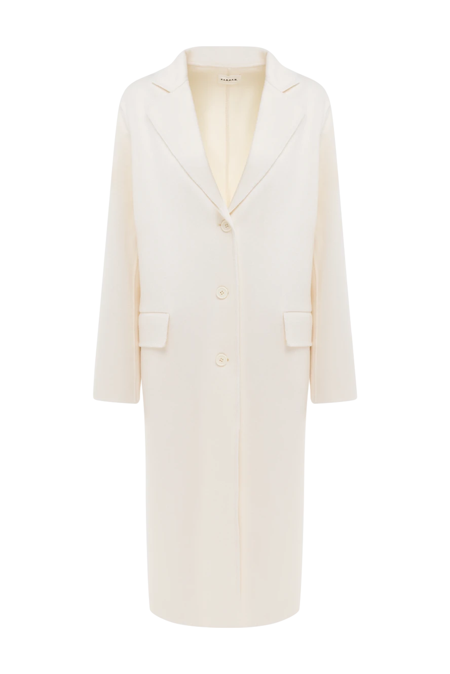 P.A.R.O.S.H. woman women's white wool and cashmere coat купить с ценами и фото 176731 - photo 1