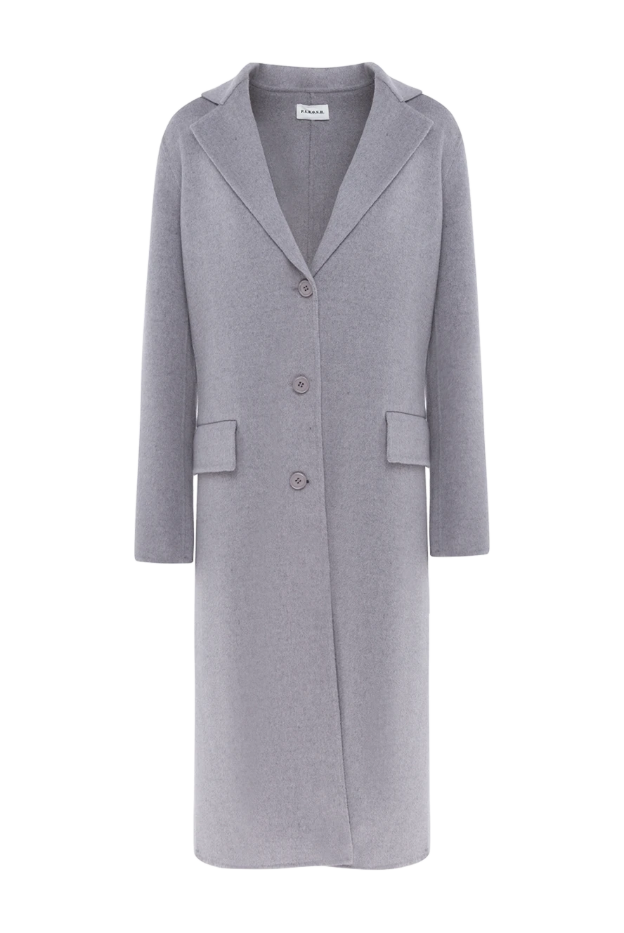 P.A.R.O.S.H. woman women's gray wool and cashmere coat купить с ценами и фото 176732 - photo 1