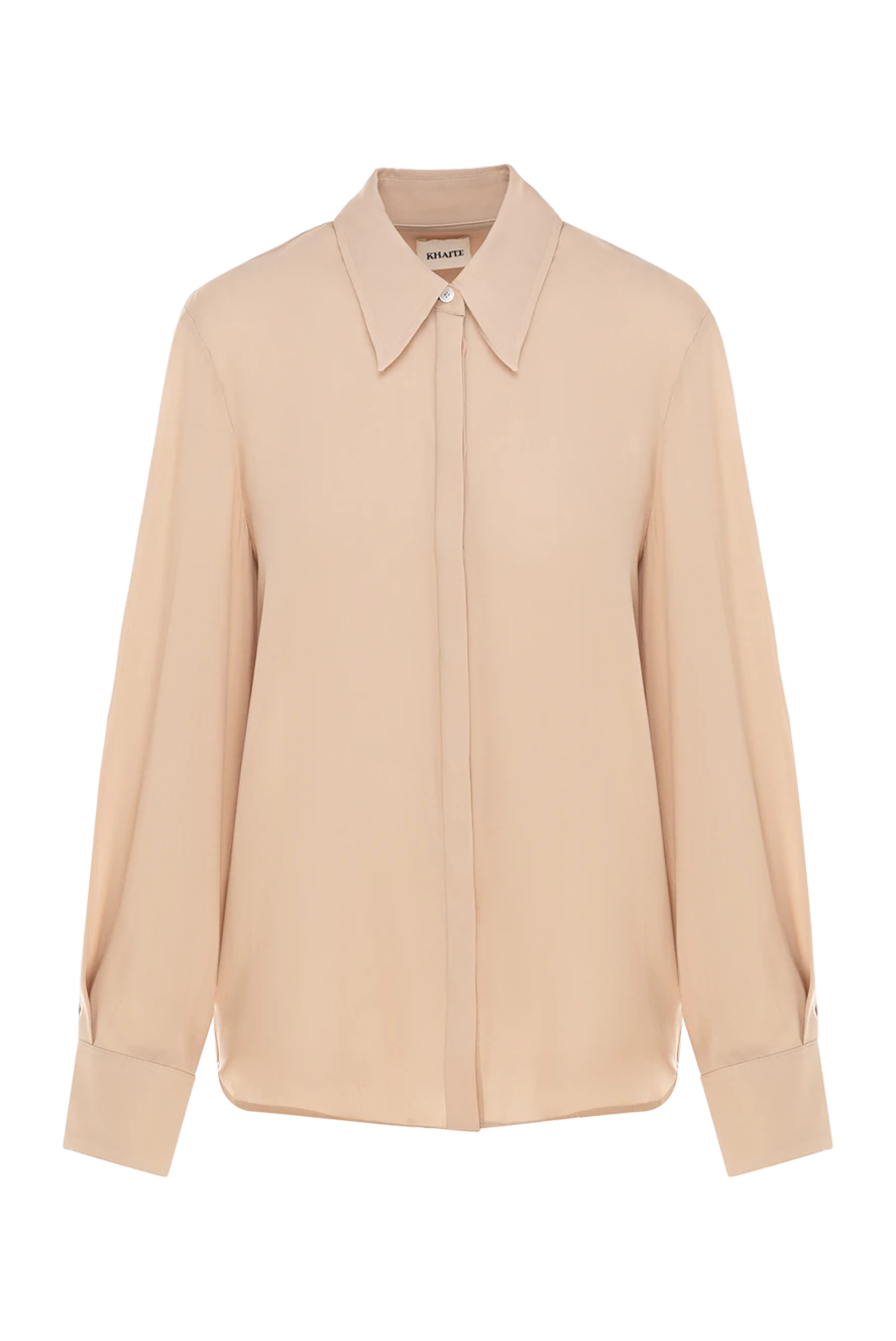 Khaite woman women's silk blouse beige купить с ценами и фото 176785 - photo 1