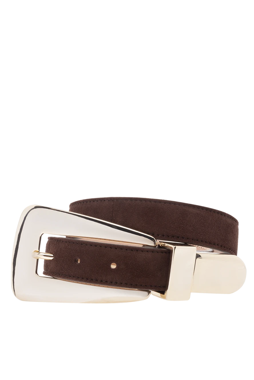 Khaite woman women's brown suede belt купить с ценами и фото 176795 - photo 1