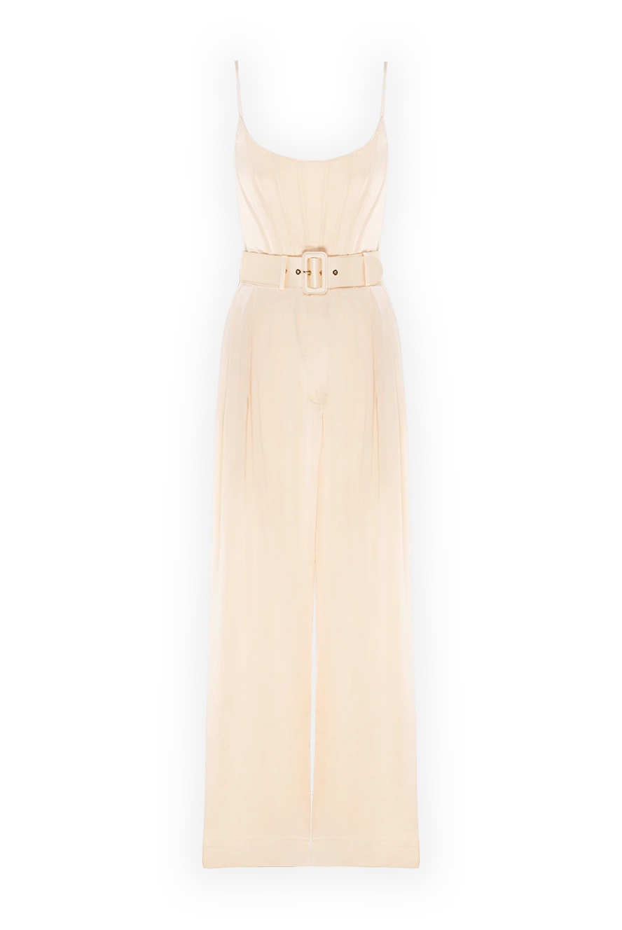 Zimmermann костюм со штанами женский бежевый из шелка 176811 - фото 1