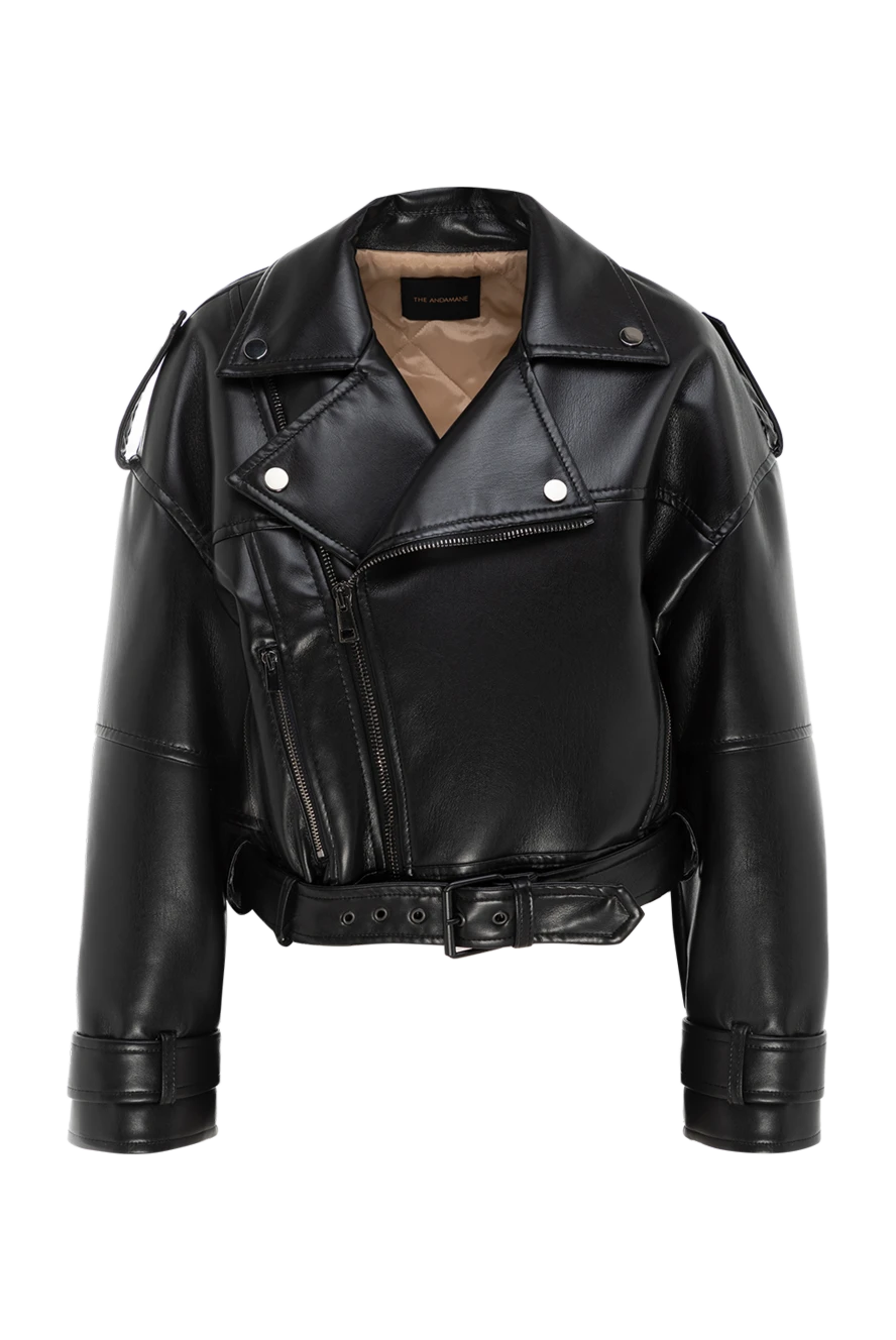 The Andamane woman women's black genuine leather jacket купить с ценами и фото 176823 - photo 1