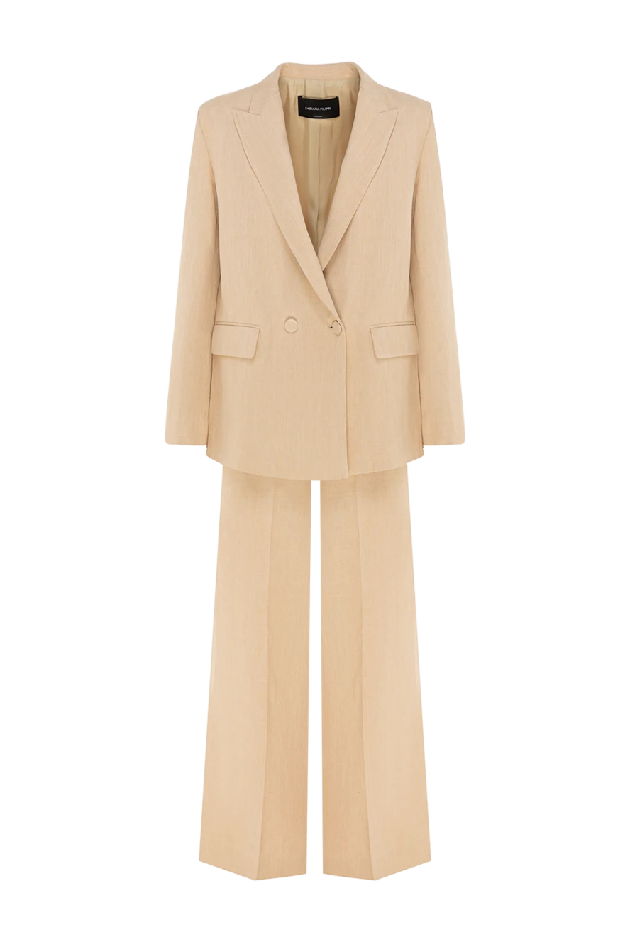 Fabiana Filippi woman women's beige suit with trousers купить с ценами и фото 176871 - photo 1