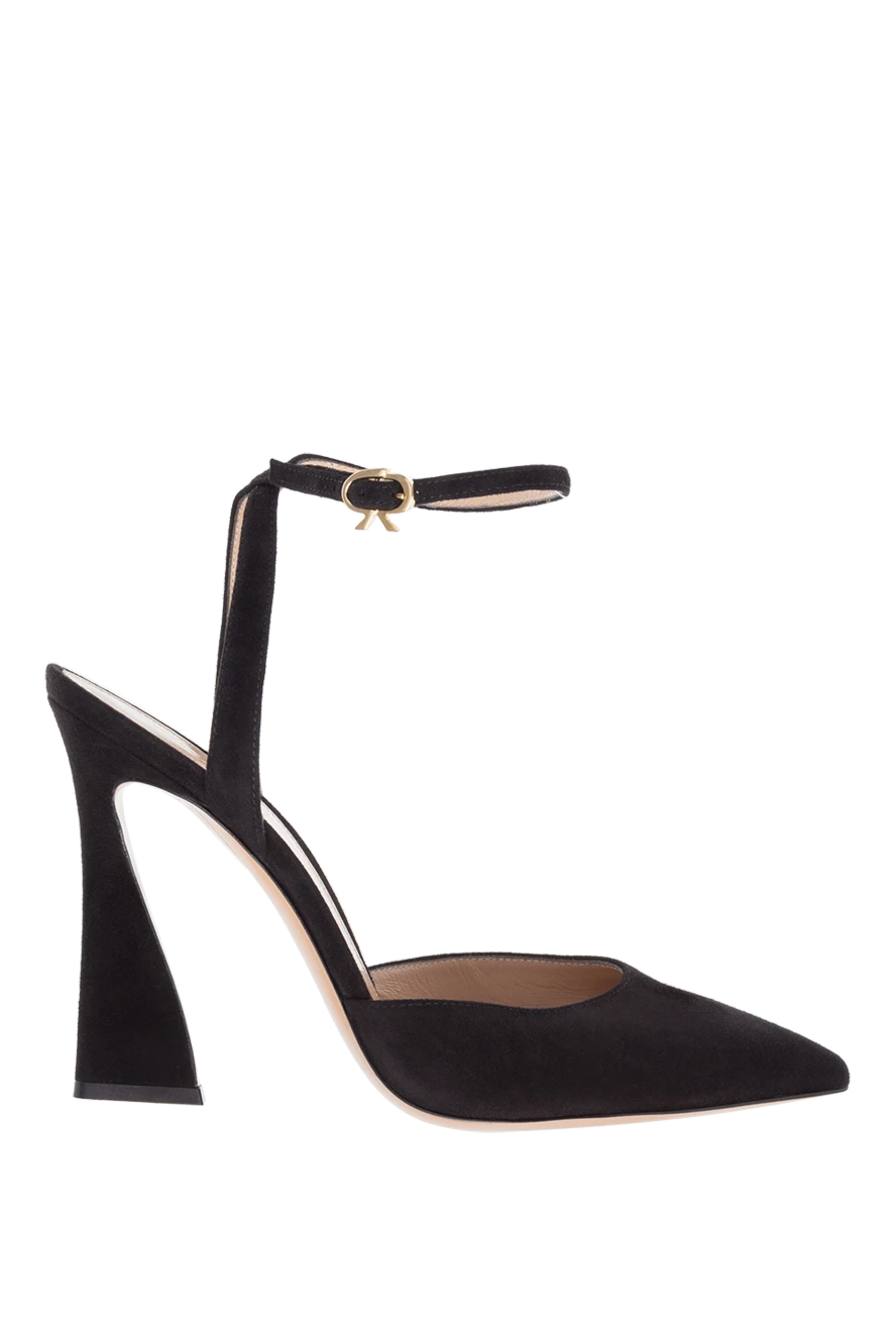 Gianvito Rossi woman women's black suede sandals купить с ценами и фото 176875 - photo 1