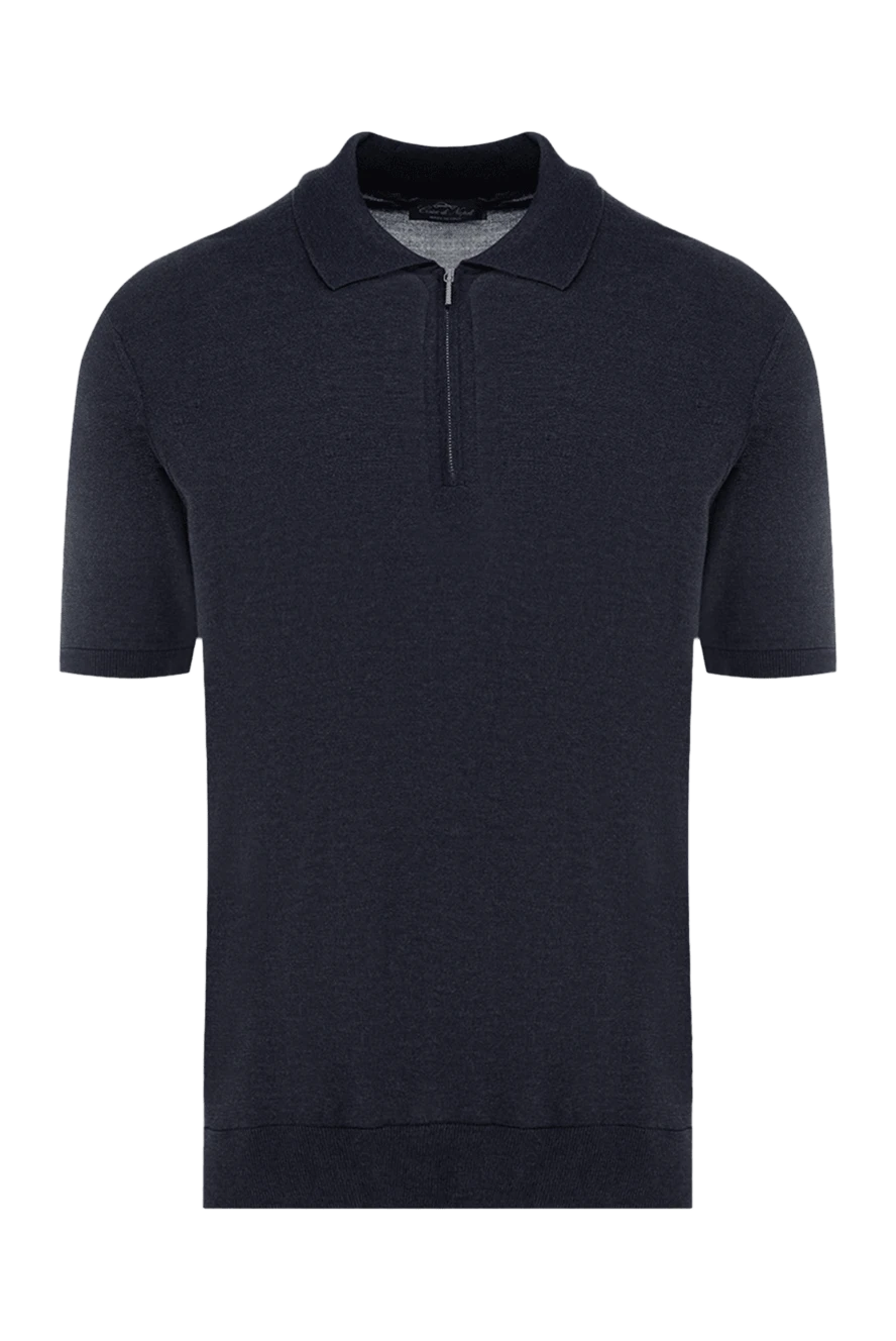 Cesare di Napoli man men's gray silk polo купить с ценами и фото 176890 - photo 1