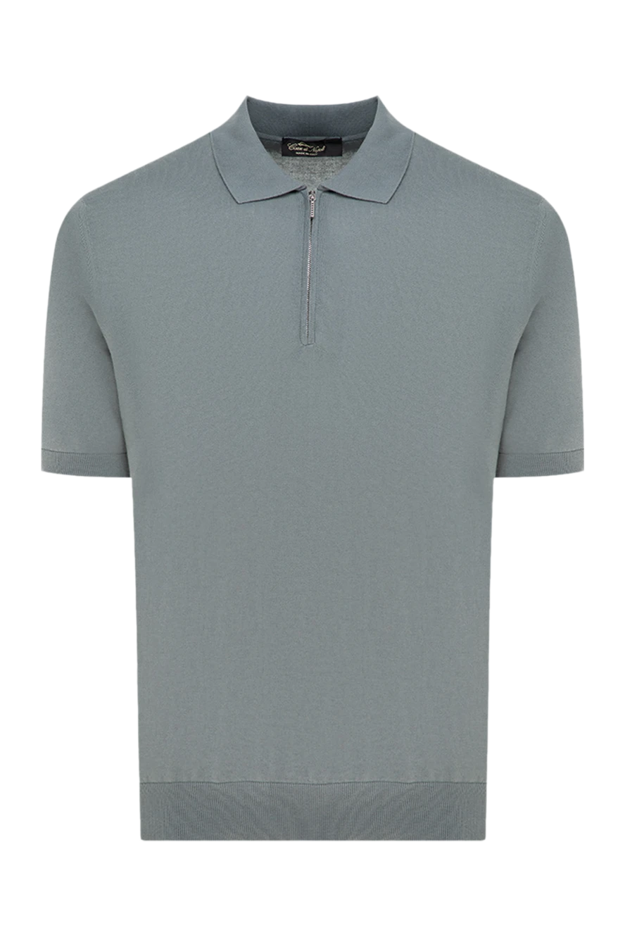 Cesare di Napoli man men's gray cotton polo купить с ценами и фото 176901 - photo 1