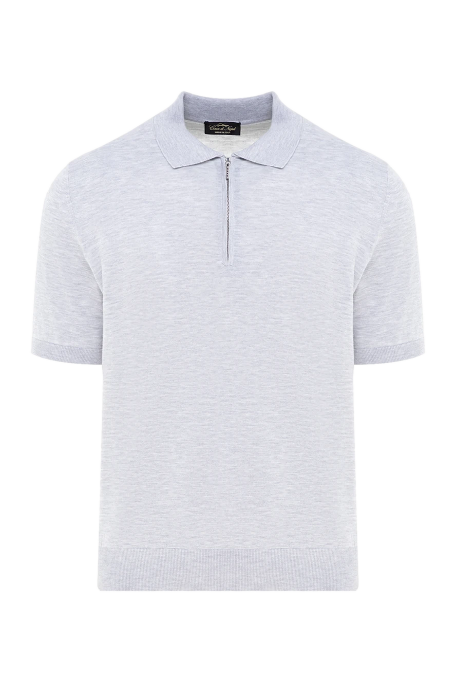 Cesare di Napoli man men's gray cotton polo купить с ценами и фото 176906 - photo 1