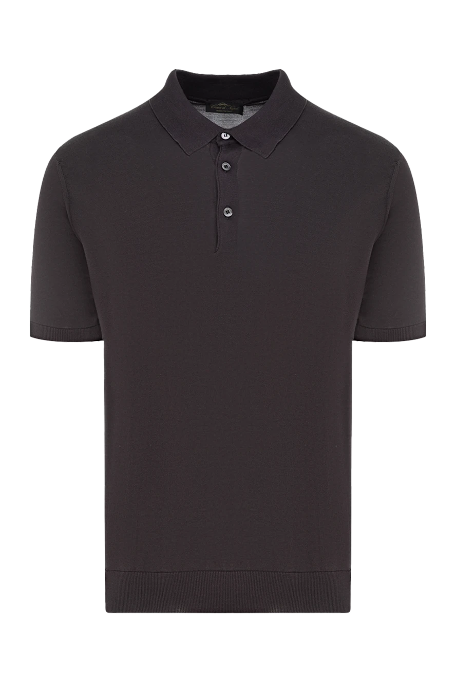 Cesare di Napoli man men's gray silk polo купить с ценами и фото 176920 - photo 1