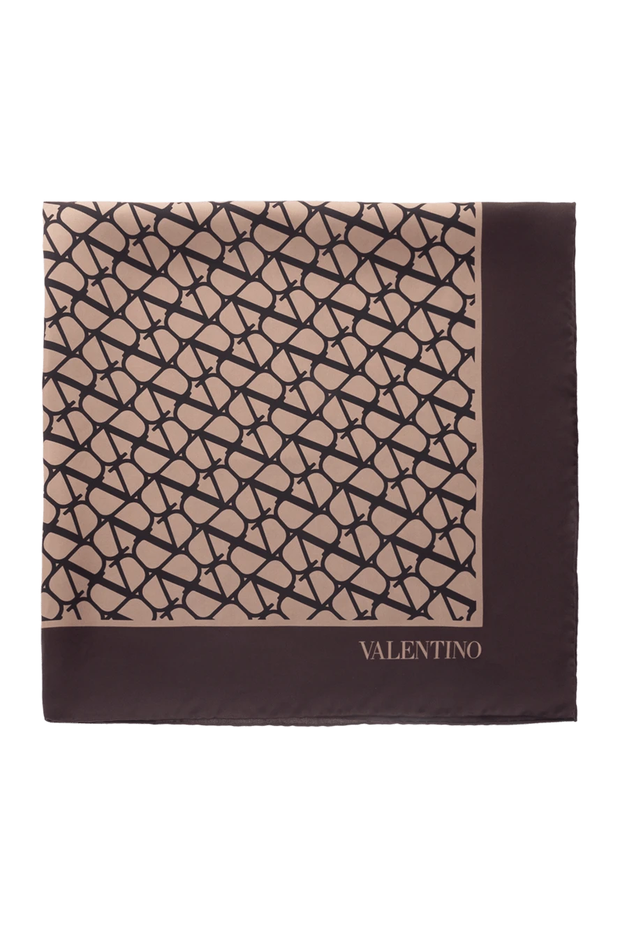 Valentino woman women's silk scarf brown купить с ценами и фото 176974 - photo 1