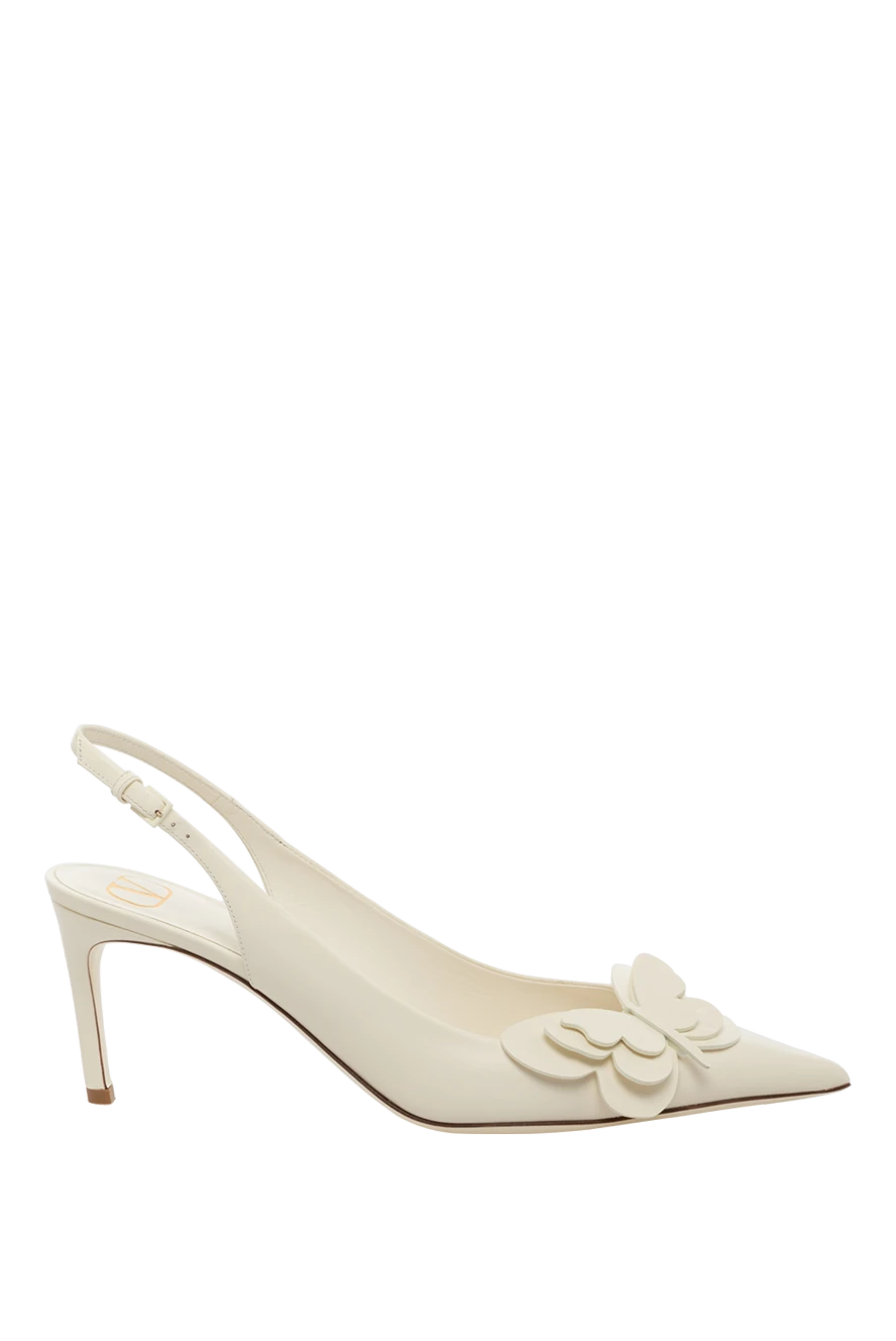 Valentino woman women's white leather heels купить с ценами и фото 176982 - photo 1