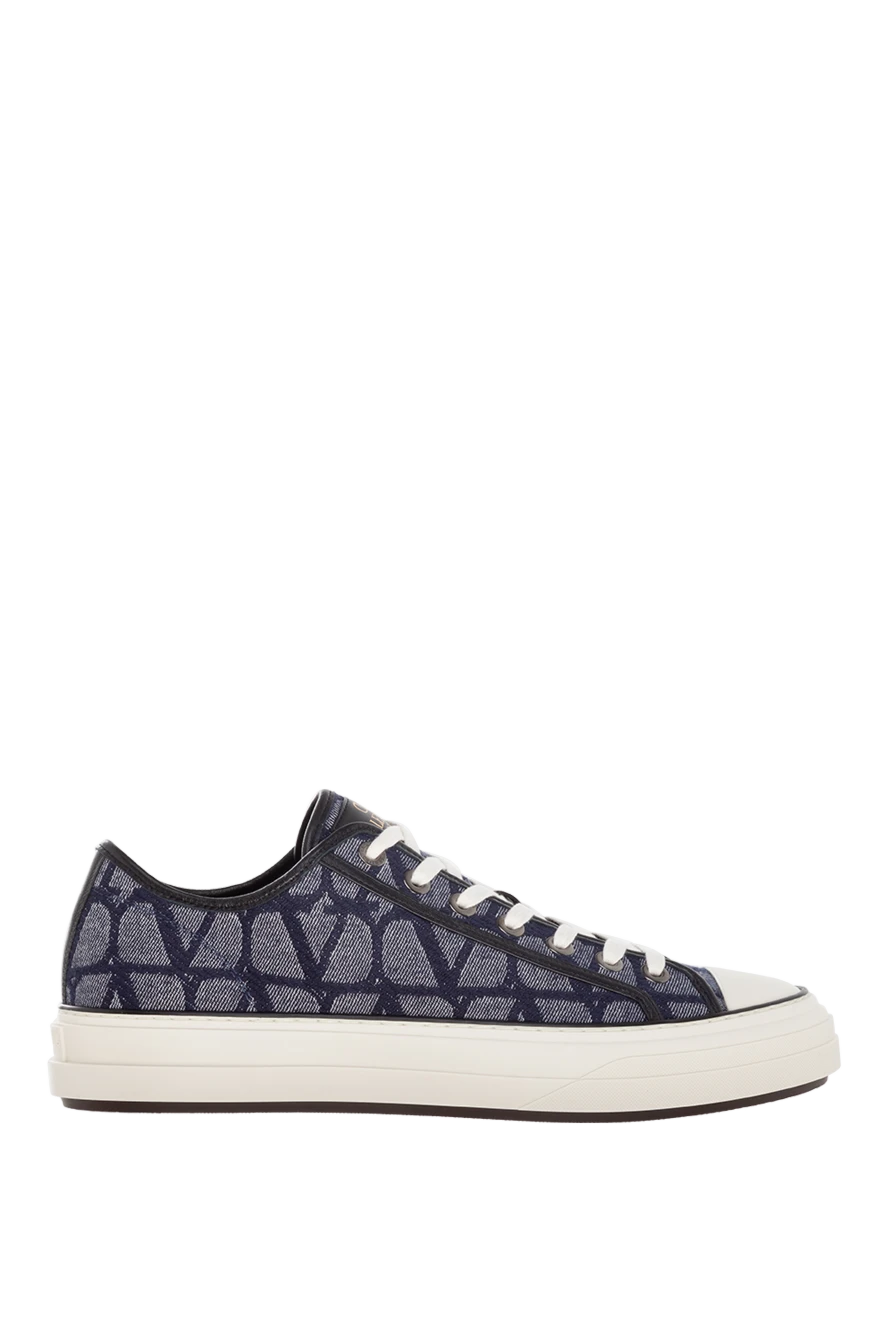 Valentino man cotton and polyester sneakers for men, blue купить с ценами и фото 176987 - photo 1