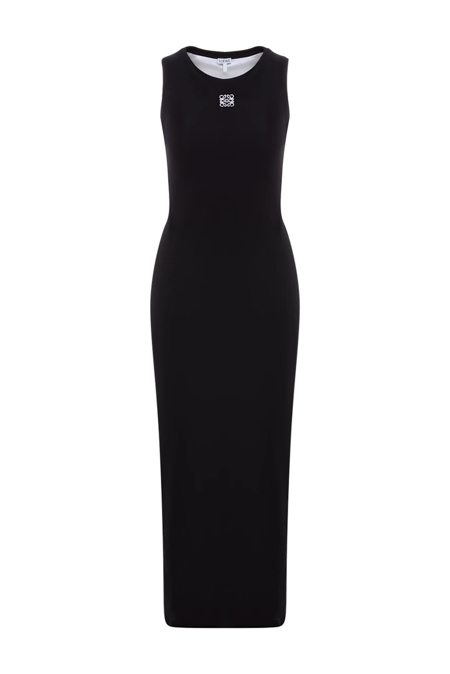 Loewe woman black knitted dress made of cotton and elastane купить с ценами и фото 177005 - photo 1