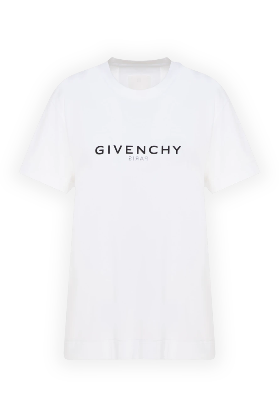 Givenchy Әйелдер әйелдерге арналған ақ мақтадан жасалған футболка купить с ценами и фото 177014 - фото 1