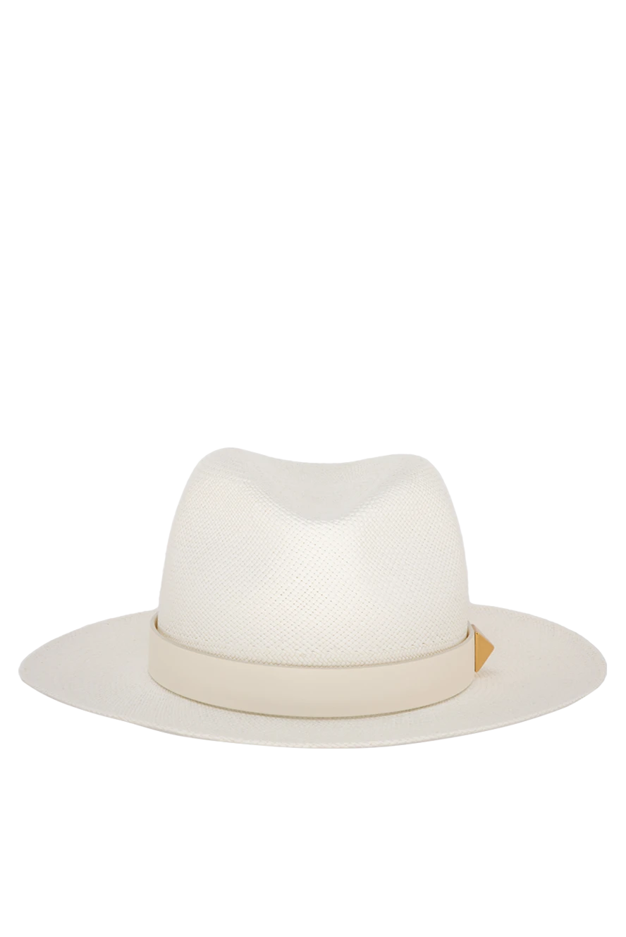 Valentino woman women's hat made of white straw купить с ценами и фото 177030 - photo 1