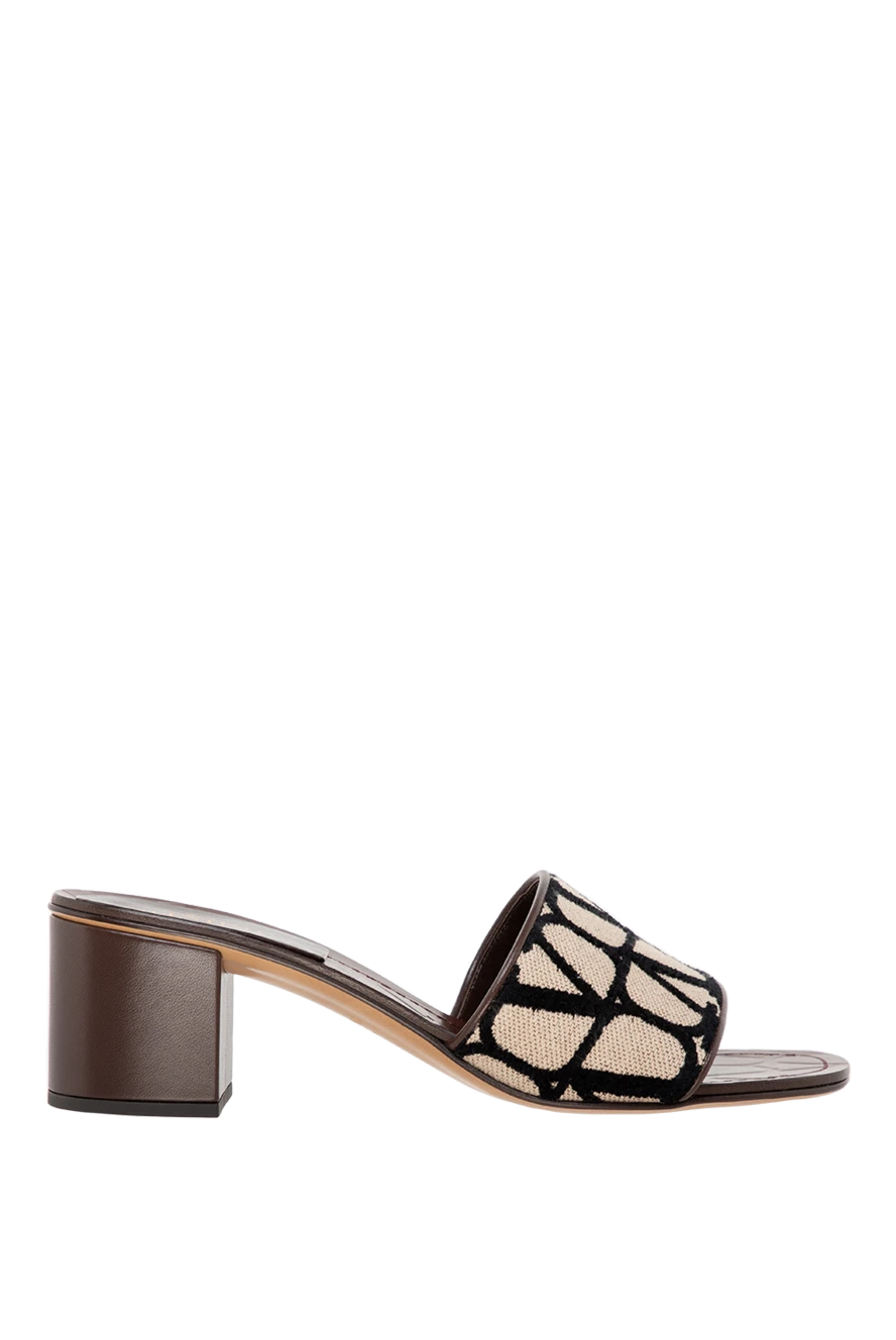 Valentino woman women's viscose and cotton sandals, brown купить с ценами и фото 177031 - photo 1