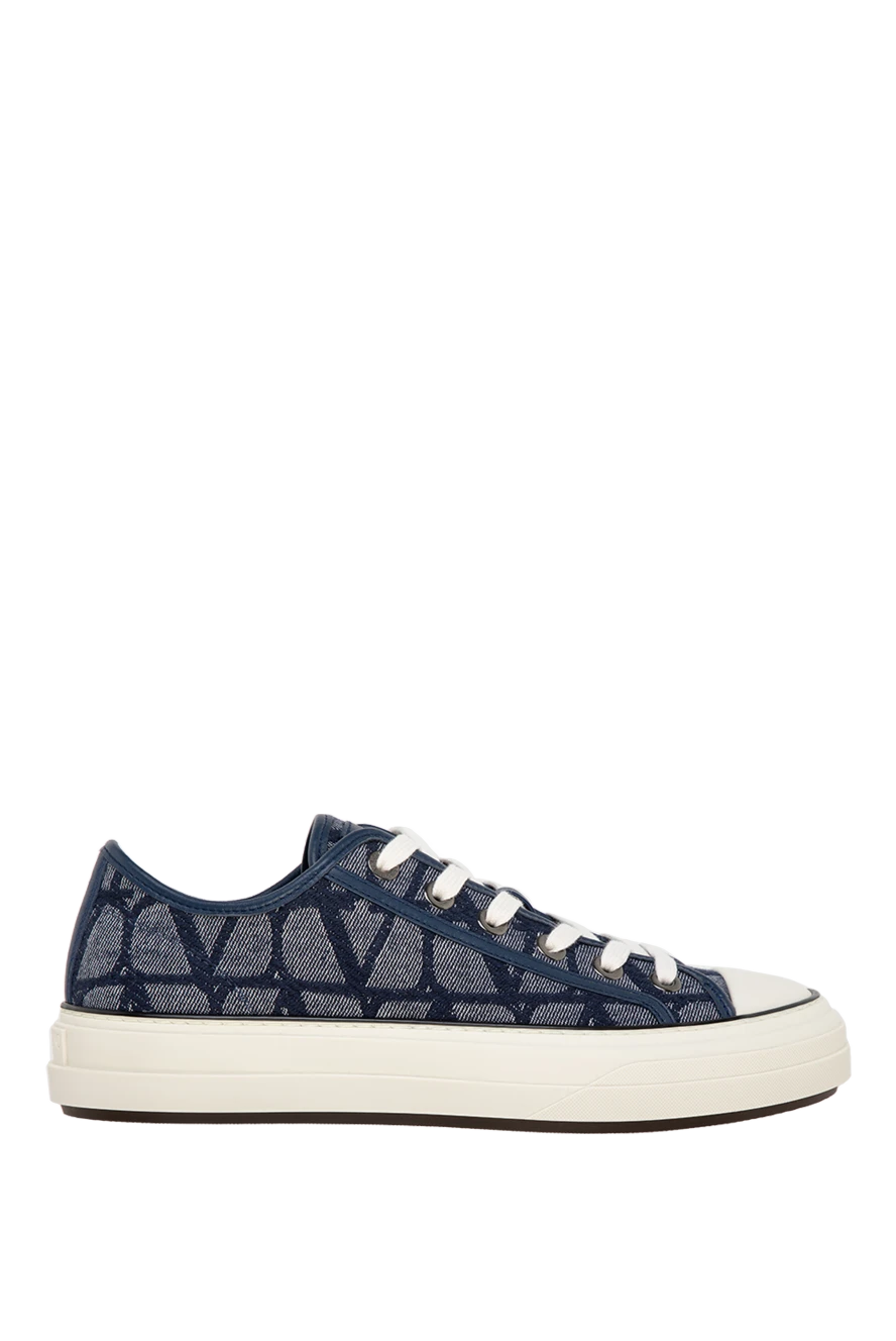 Valentino woman women's blue cotton and polyester sneakers купить с ценами и фото 177032 - photo 1