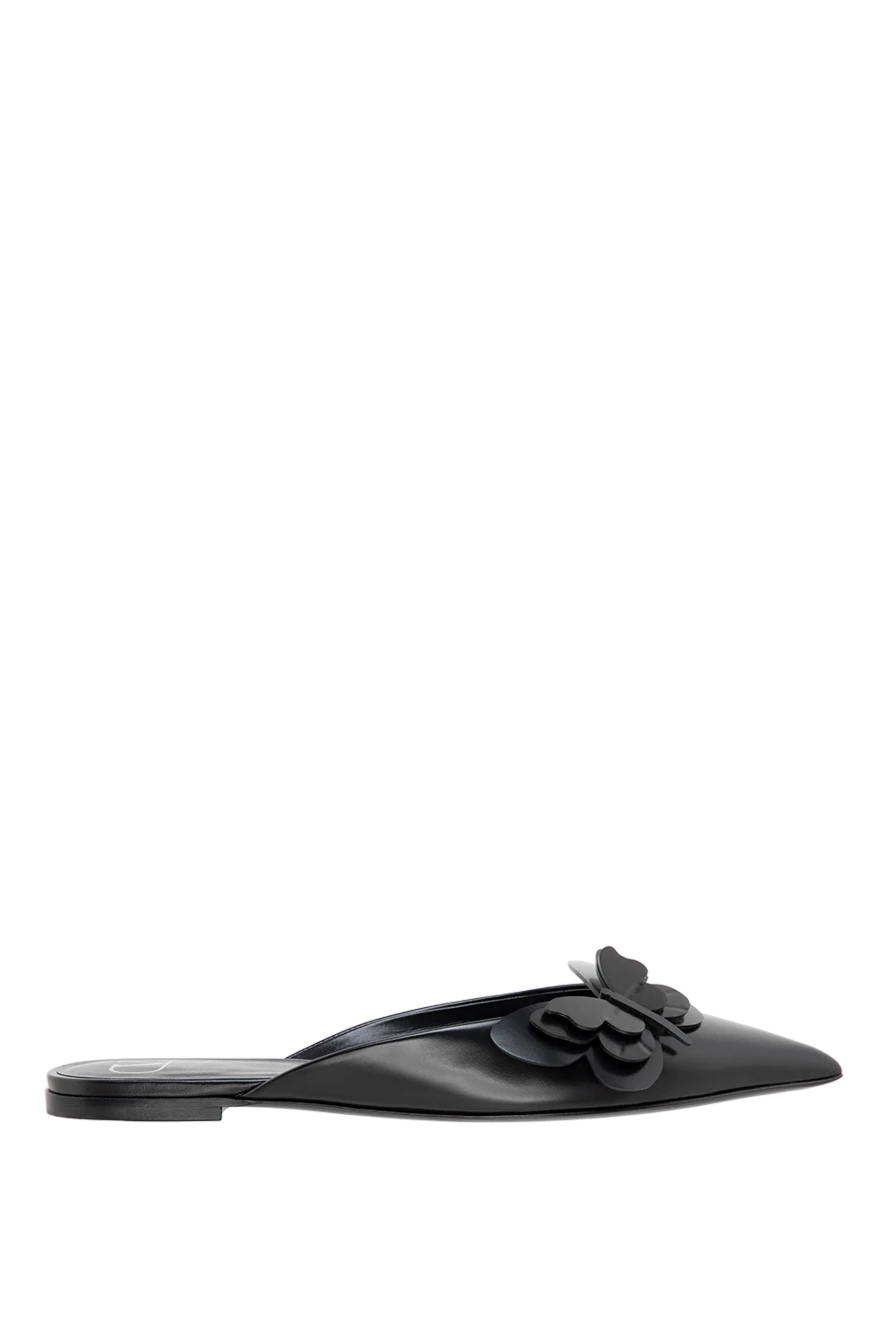 Valentino woman women's black genuine leather mules купить с ценами и фото 177034 - photo 1