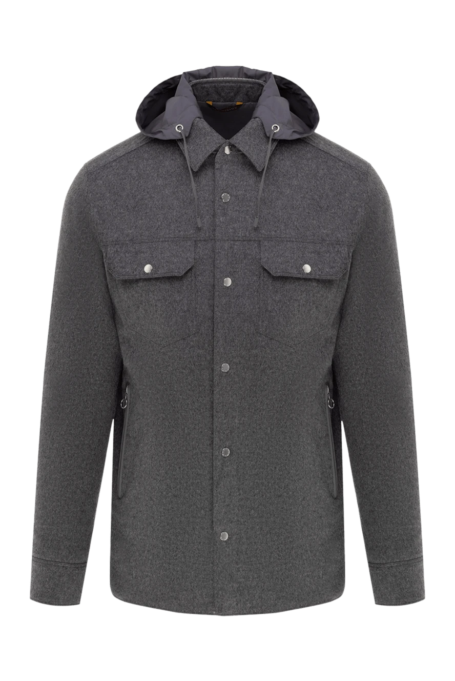 Seraphin куртка из кашемира и нейлона серая мужская 177081 - фото 1