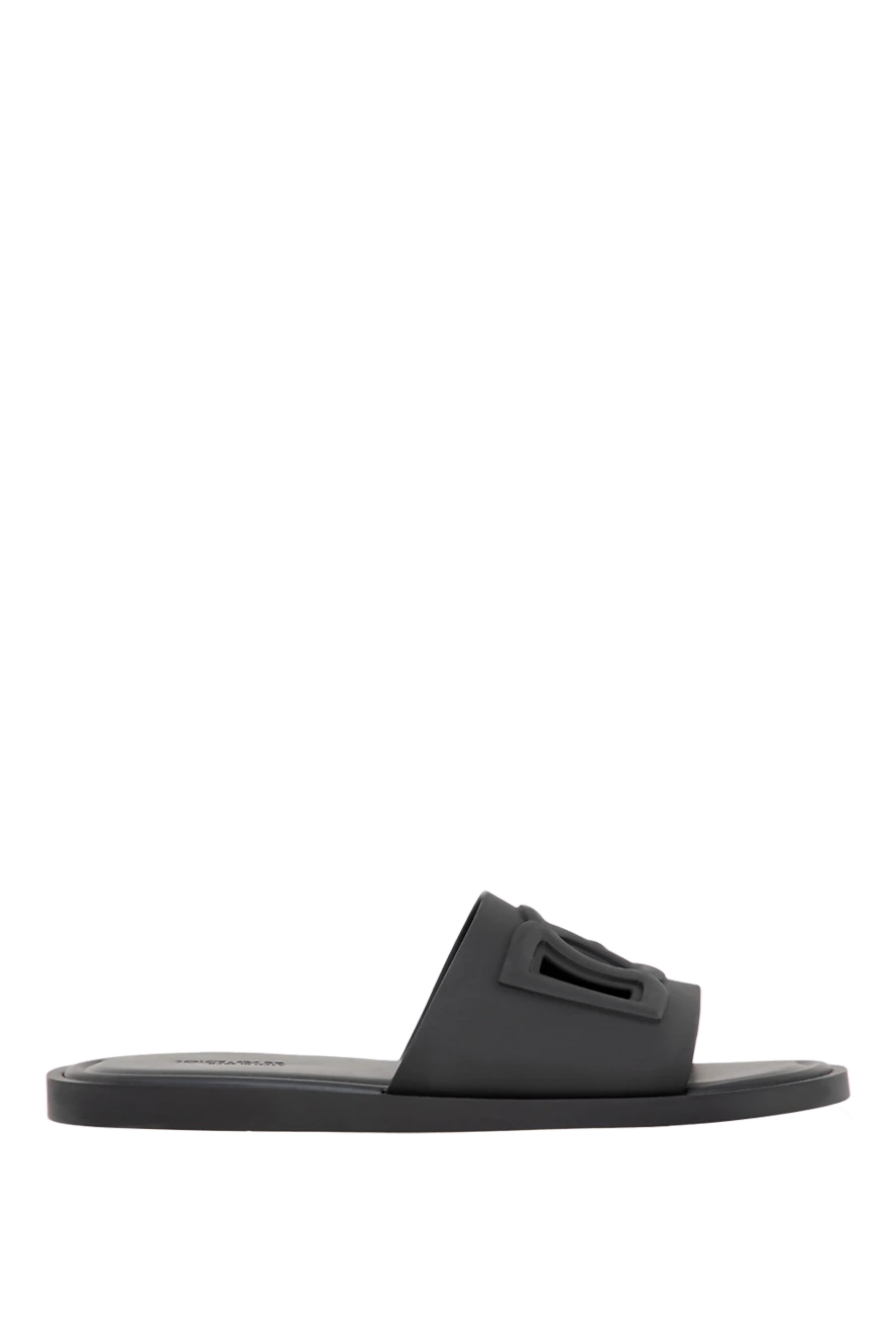 Dolce & Gabbana man black rubber slippers for men купить с ценами и фото 177091 - photo 1