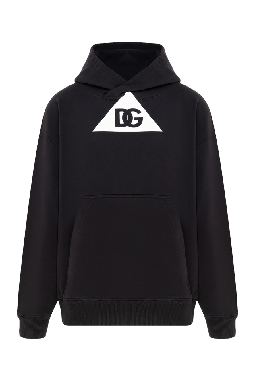 Dolce & Gabbana man men's black cotton hoodie купить с ценами и фото 177099 - photo 1