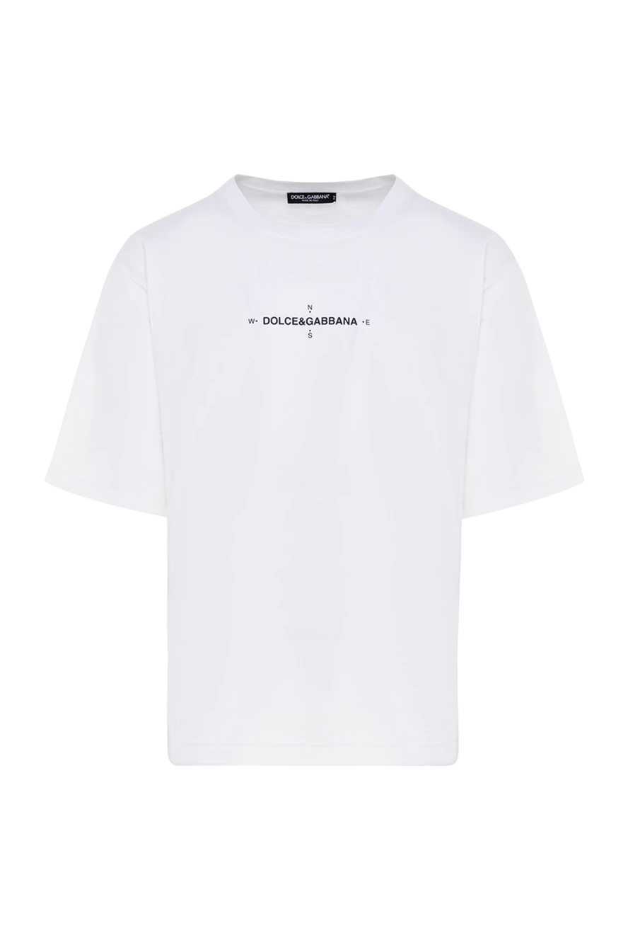 Dolce & Gabbana man cotton t-shirt for men white купить с ценами и фото 177106 - photo 1