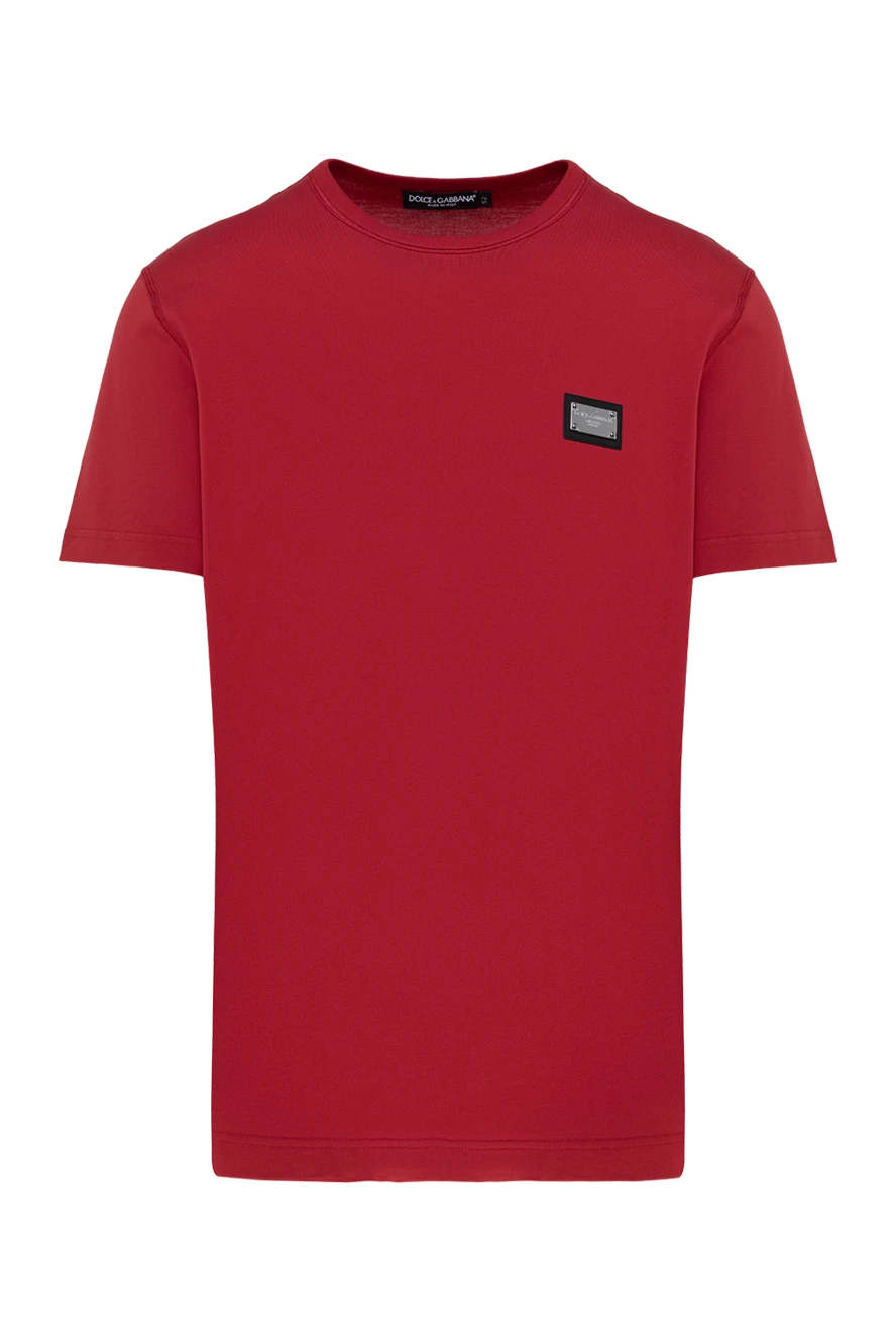 Dolce & Gabbana man men's red cotton t-shirt купить с ценами и фото 177107 - photo 1